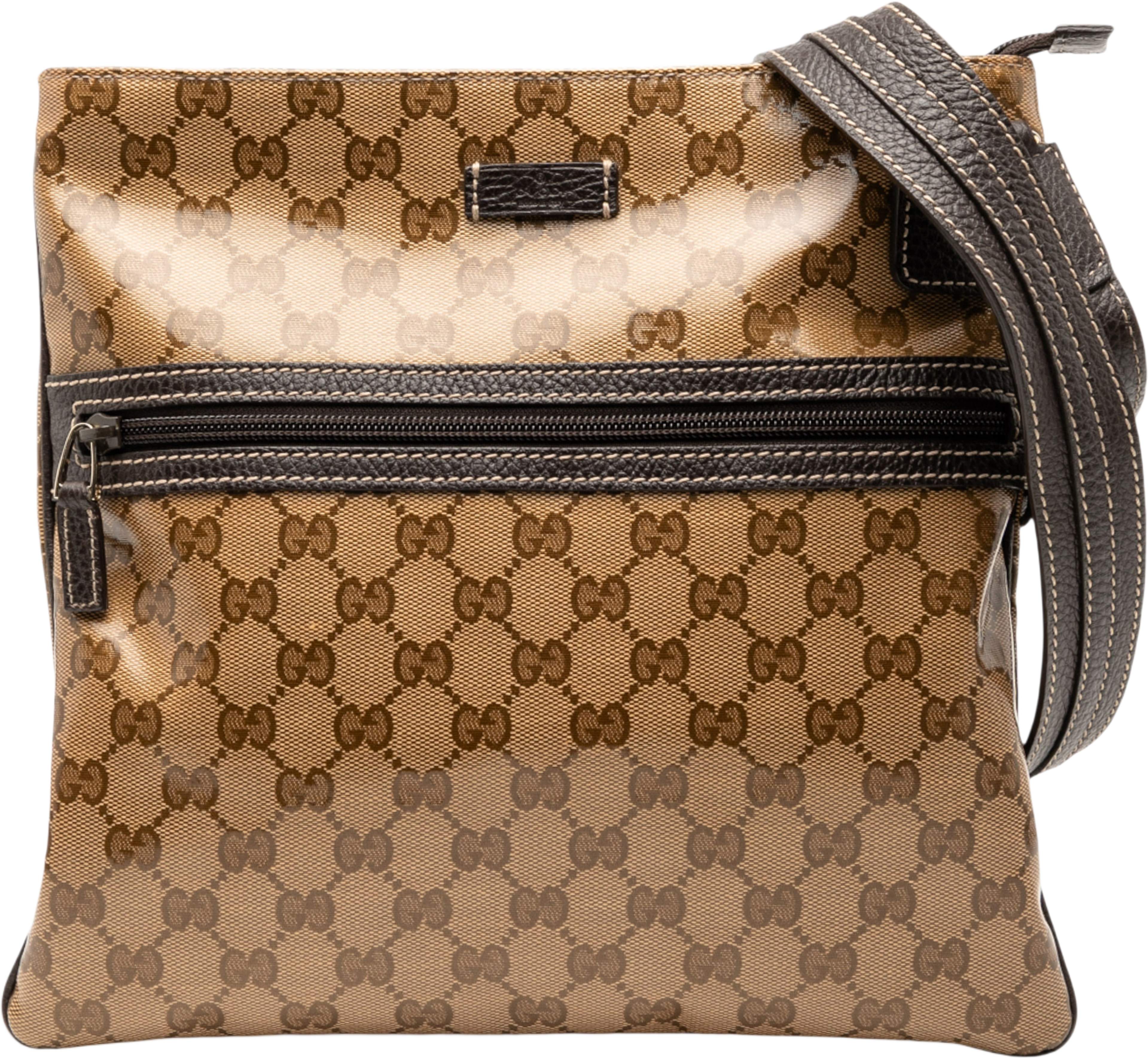 Gucci Gg Crystal Crossbody, från Luxclusif, i färgen beige. Klicka för att öppna bilden i stort format