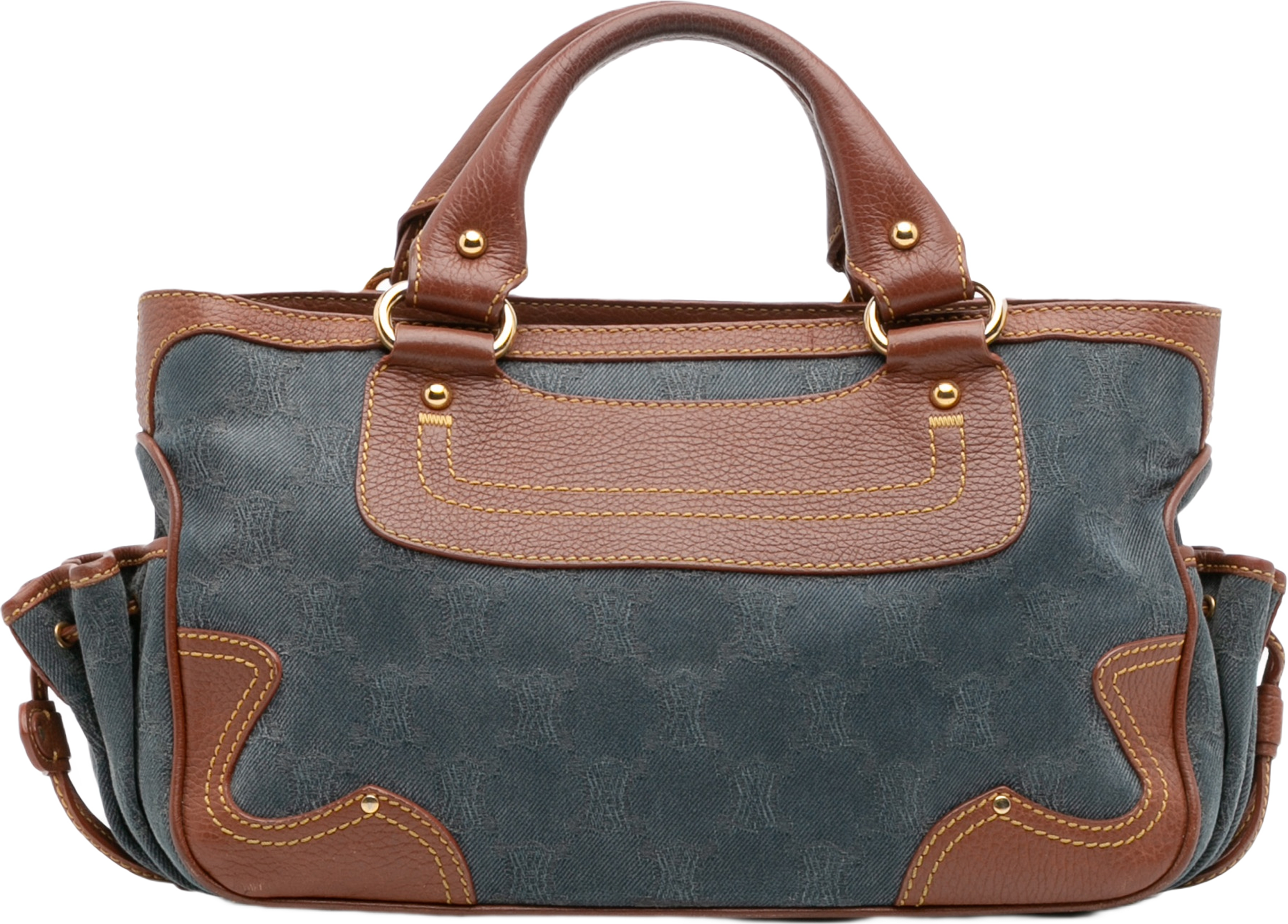 Celine Macadam Denim Boogie Handbag, från Luxclusif, i färgen blue. Klicka för att öppna bilden i stort format