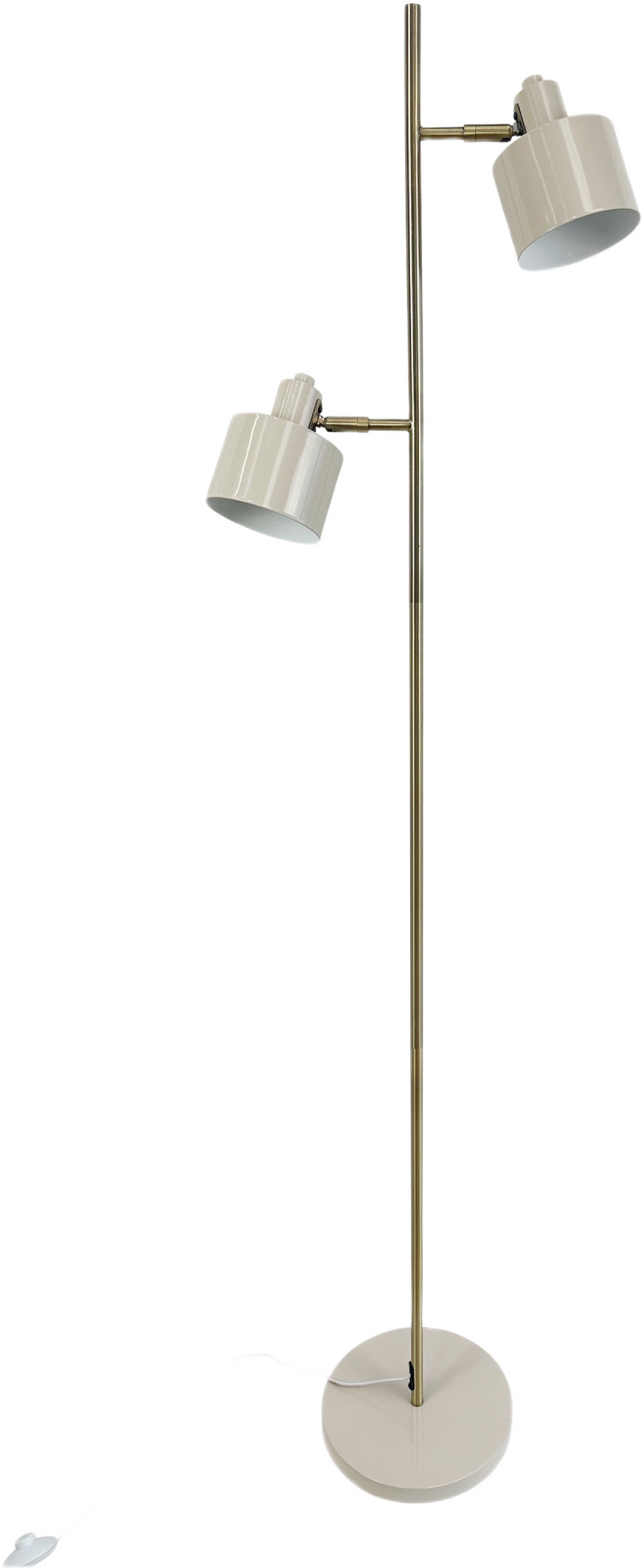 Ocean Floor Lamp, från Dyberg Larsen, i färgen beige/ brass. Klicka för att öppna bilden i stort format