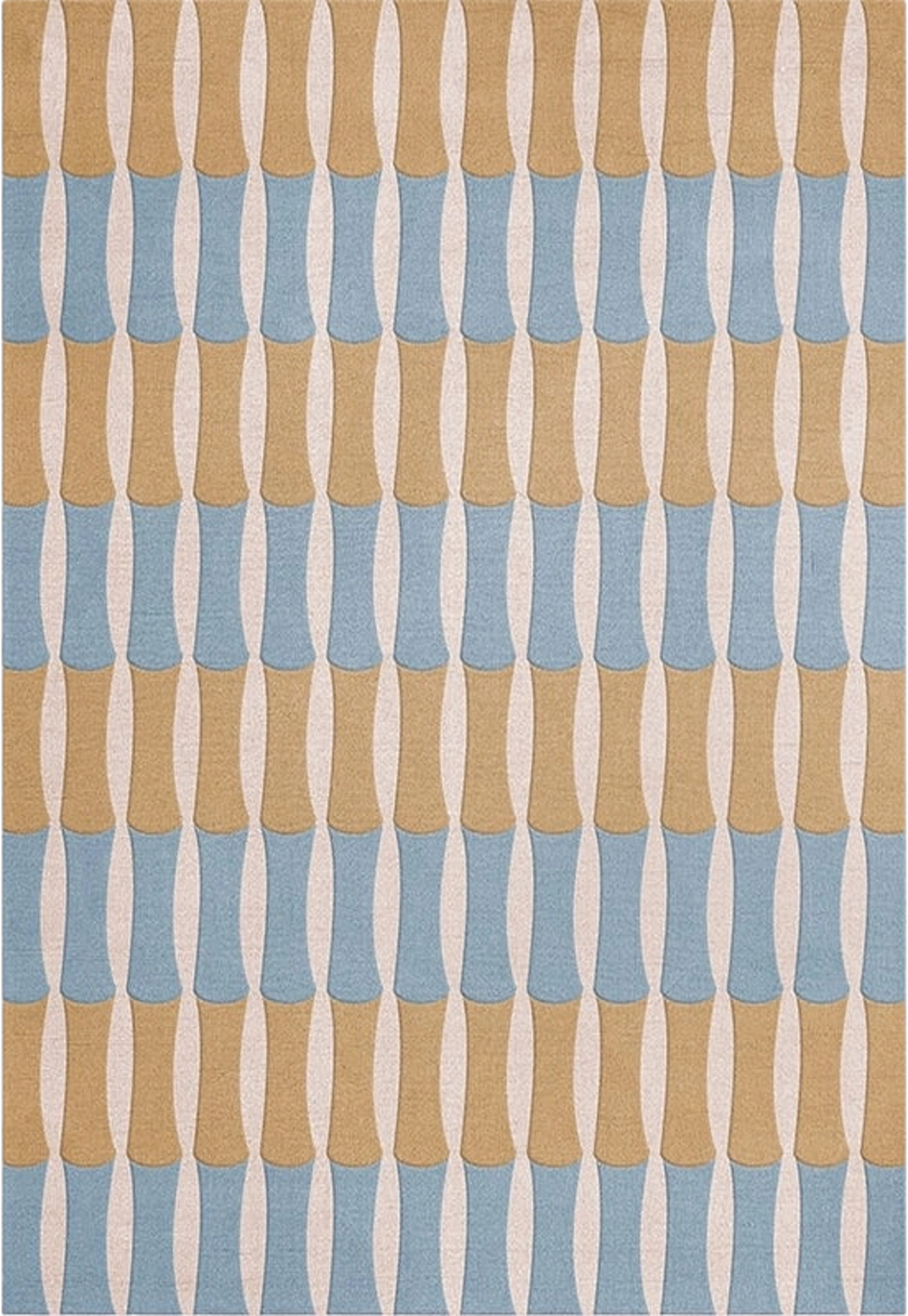 Alice Crawley Bamboo Forest Ullmatta Azure Blue, från Layered, i färgen azure blue. Klicka för att öppna bilden i stort format
