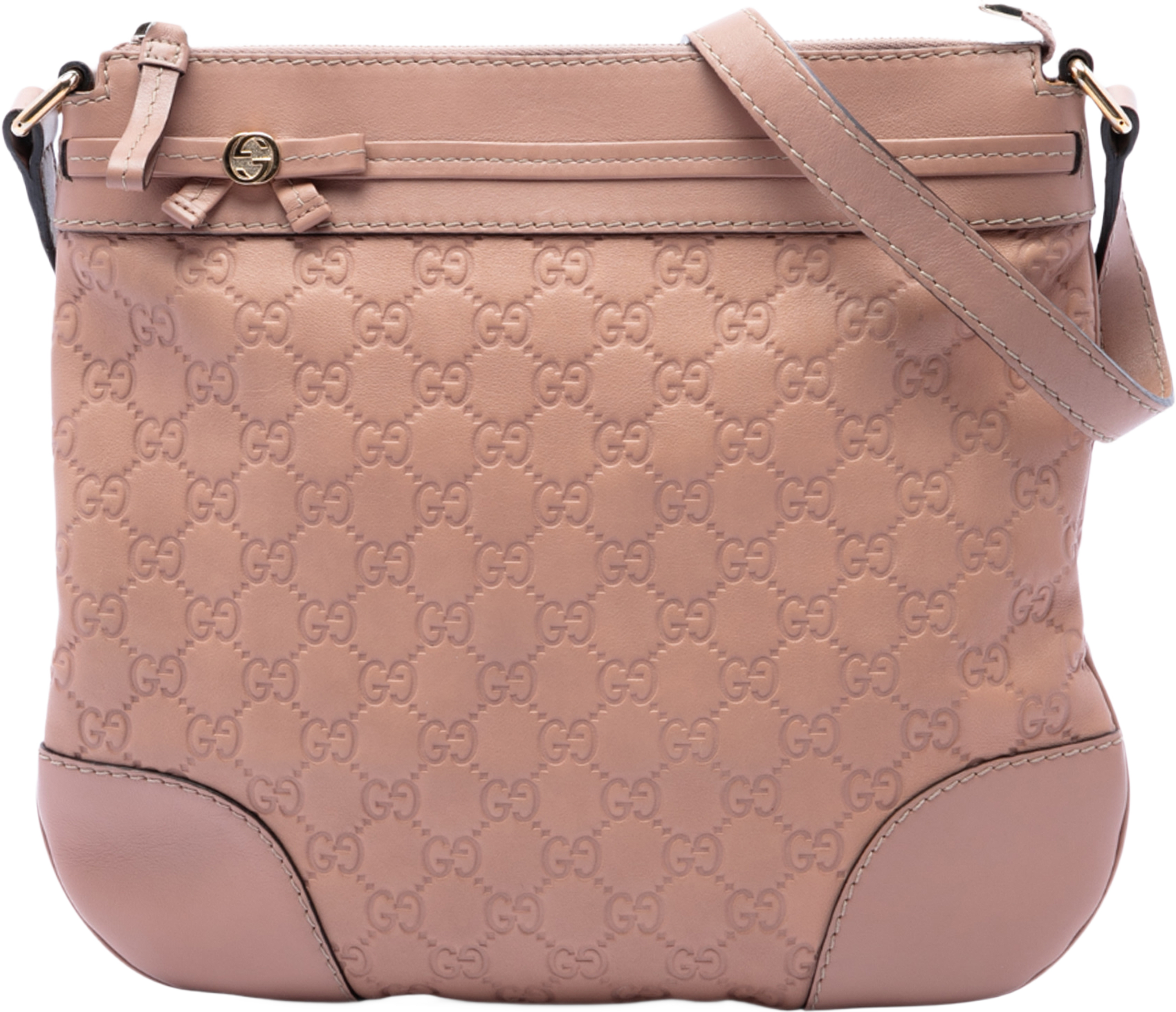 Gucci Guccissima Mayfair Crossbody, från Luxclusif, i färgen brun. Klicka för att öppna bilden i stort format