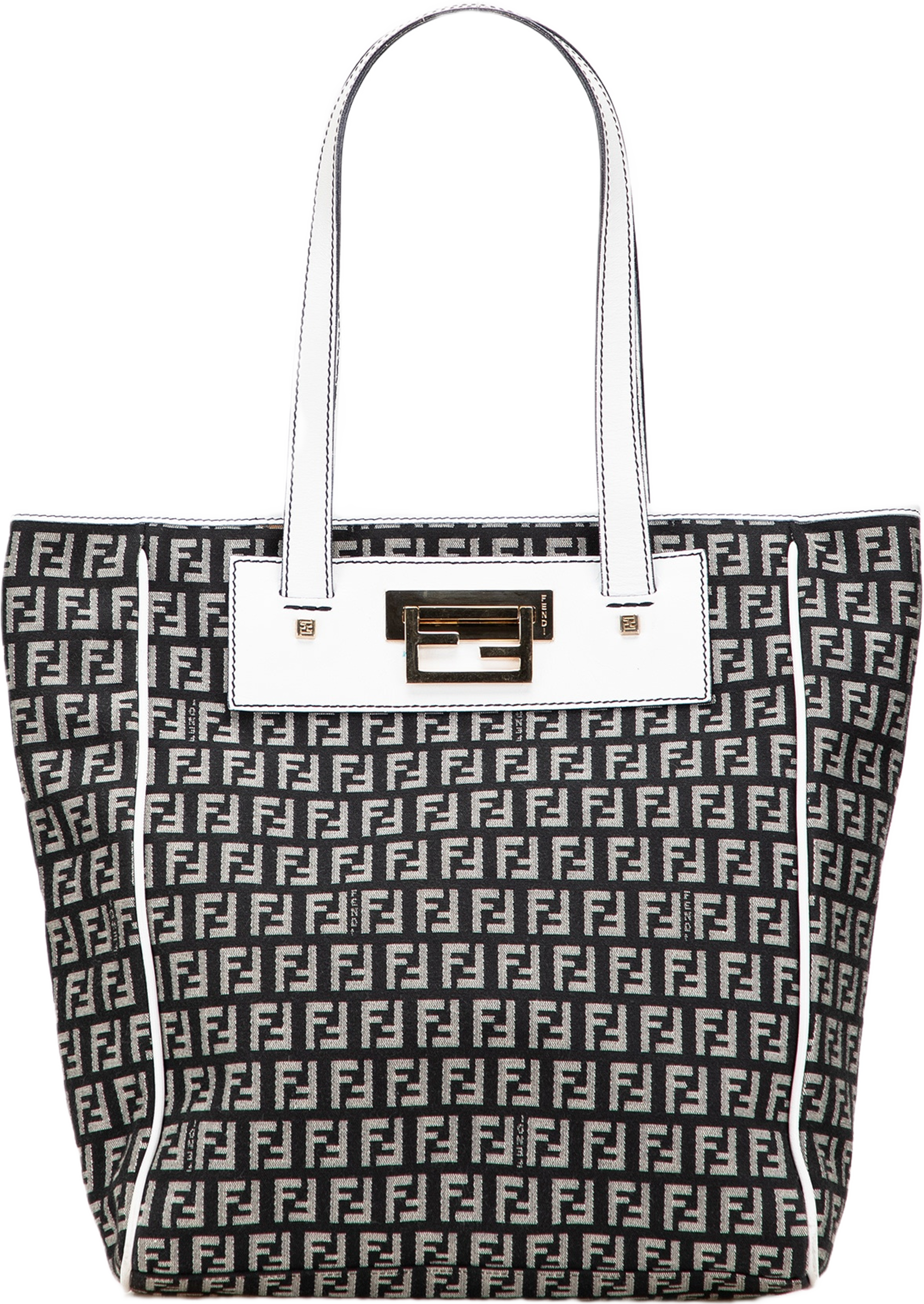 Fendi Zucchino Canvas Tote, från Luxclusif, i färgen black. Klicka för att öppna bilden i stort format