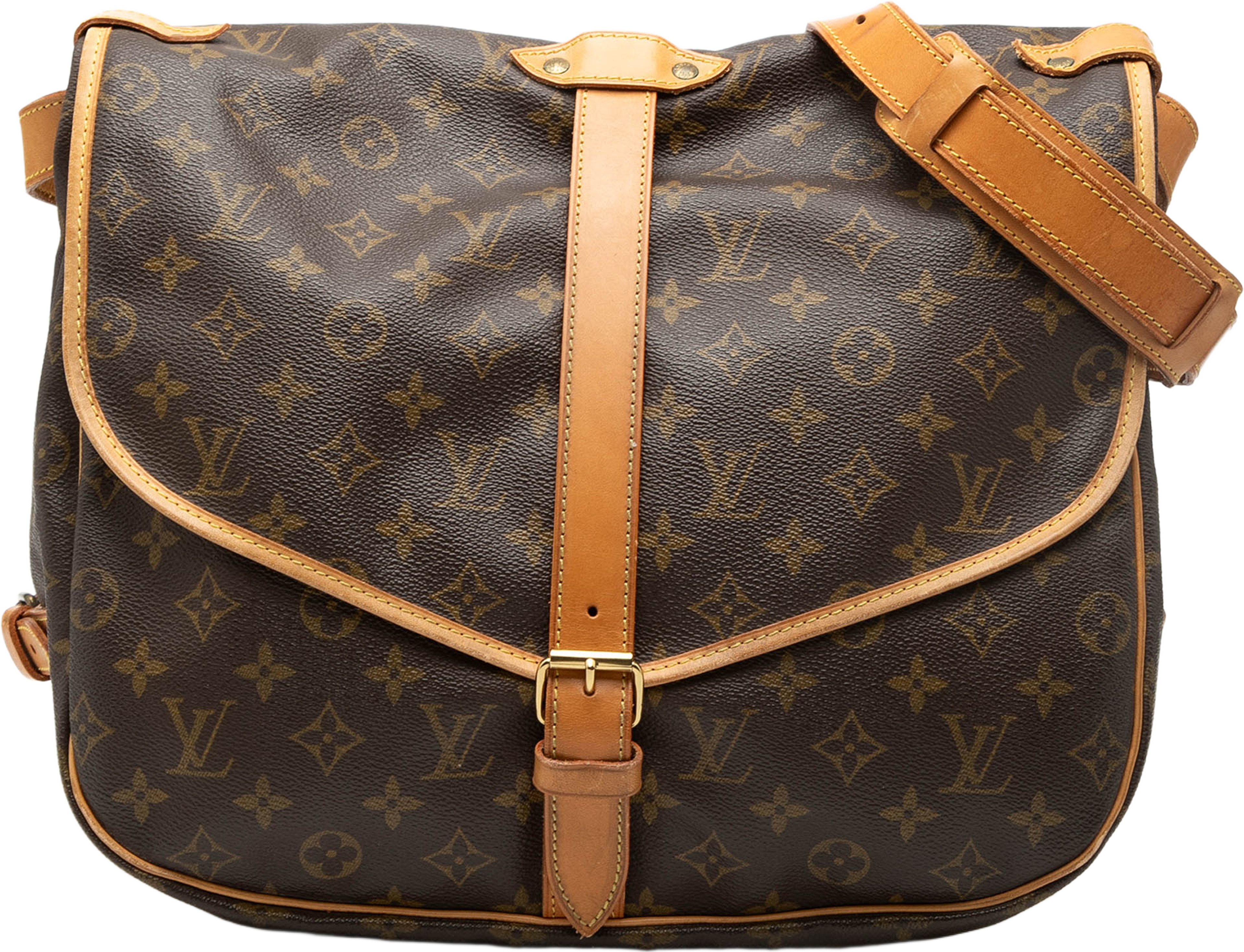 Louis Vuitton Monogram Saumur 35, från Luxclusif, i färgen brown. Klicka för att öppna bilden i stort format