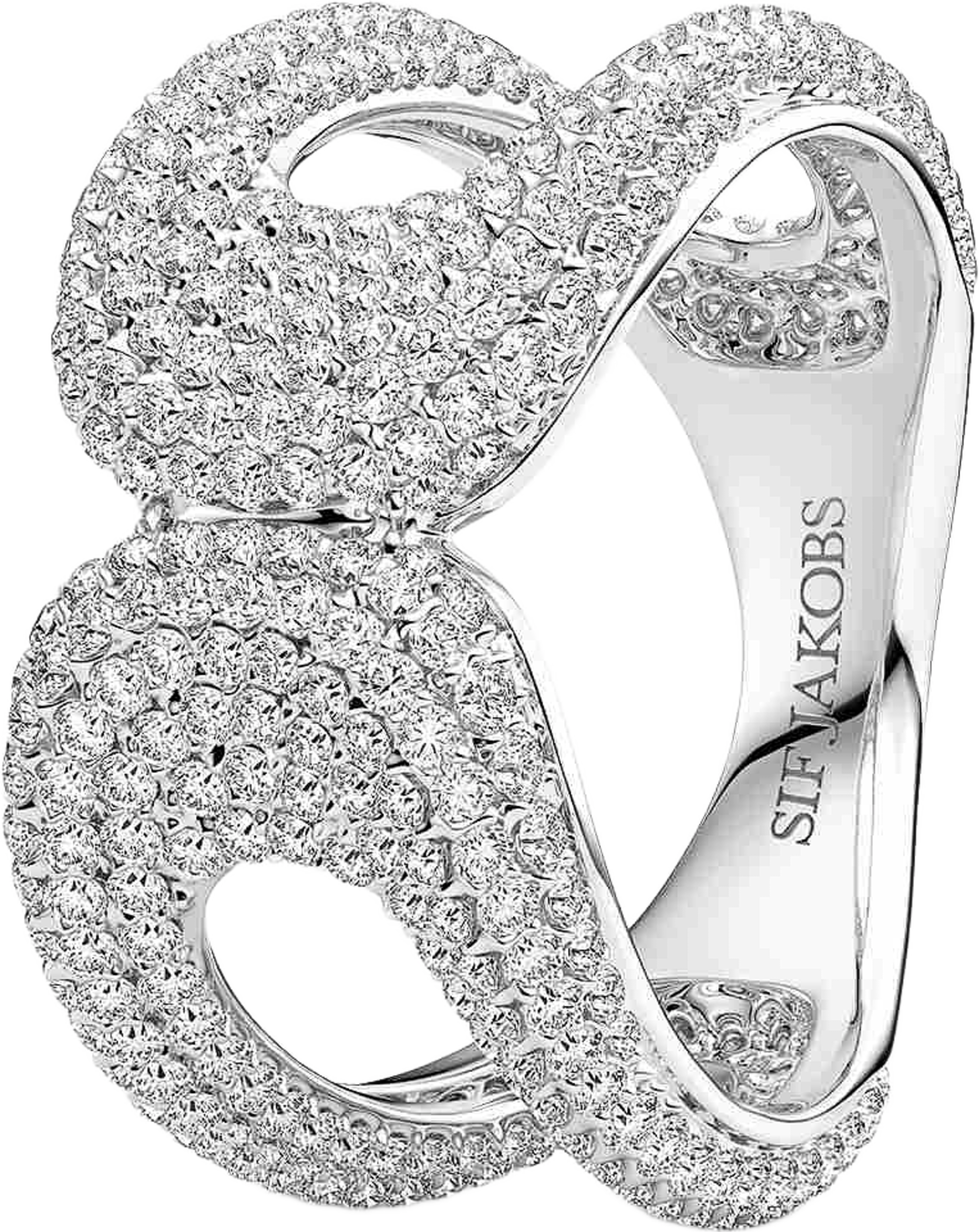 Borsa Due Grande Ring, från Sif Jakobs Jewellery, i färgen silver. Klicka för att öppna bilden i stort format