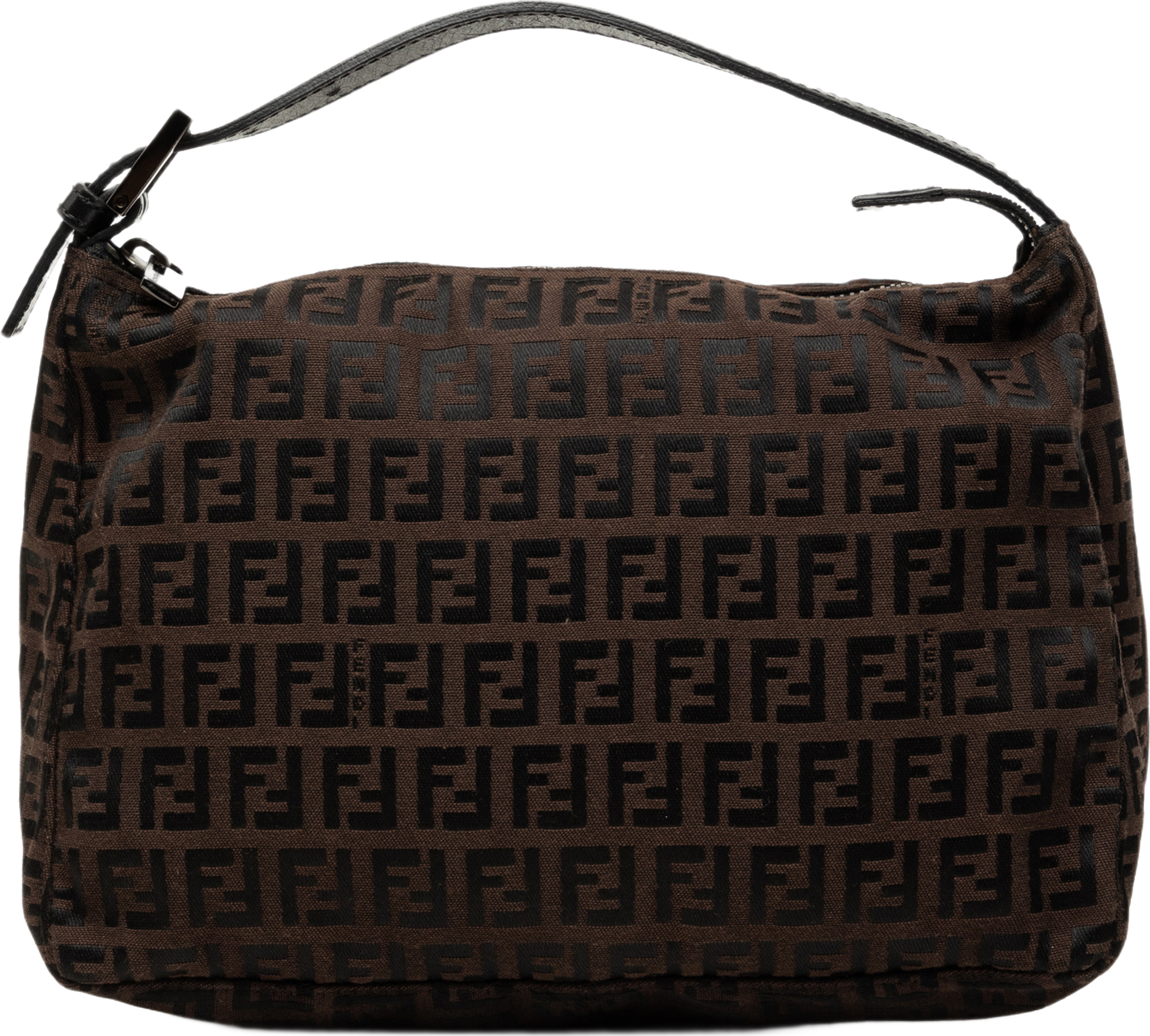 Fendi Zucchino Canvas Handbag, från Luxclusif, i färgen brun. Klicka för att öppna bilden i stort format