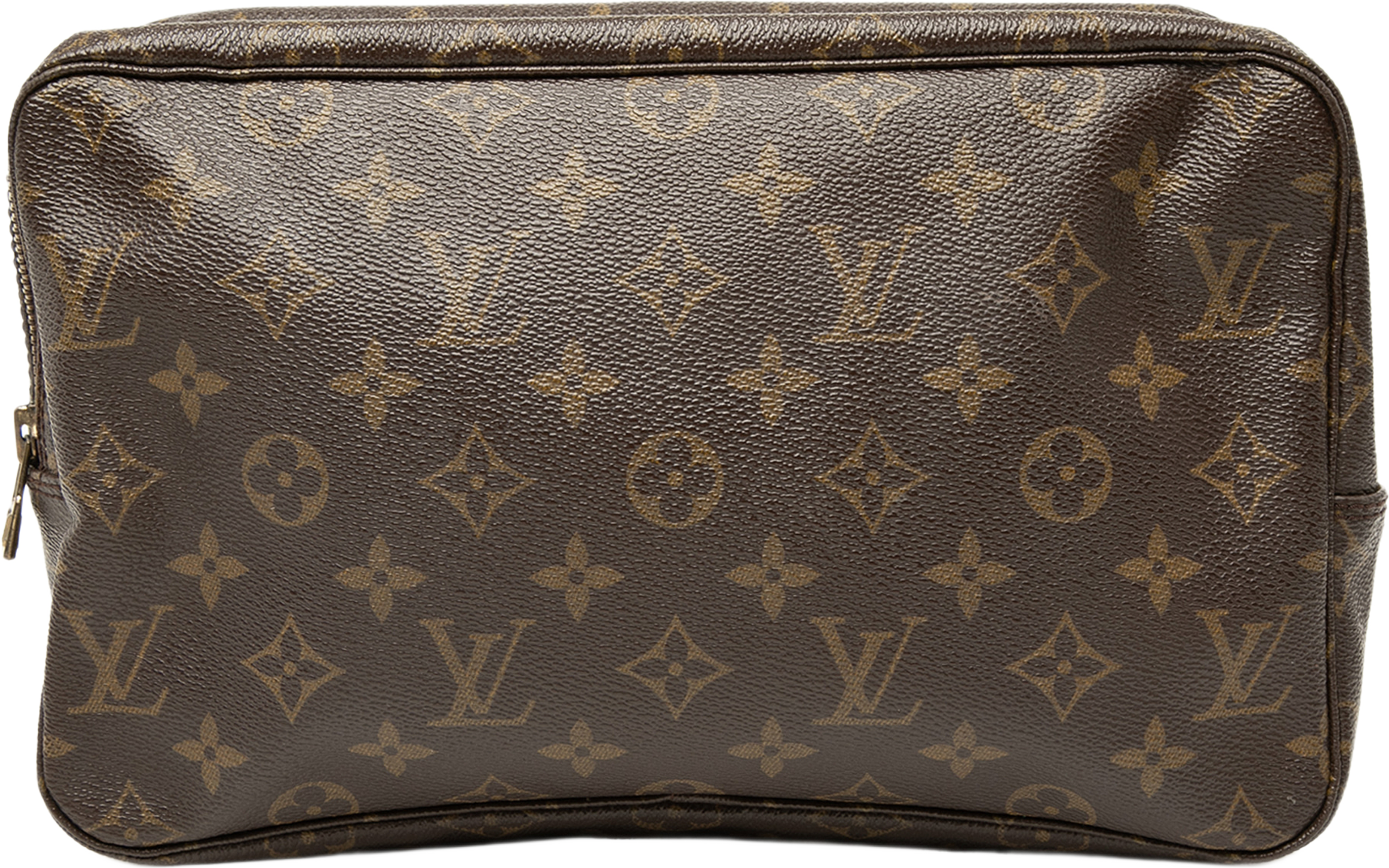 Louis Vuitton Monogram Trousse Toilette 28, från Luxclusif, i färgen brun. Klicka för att öppna bilden i stort format