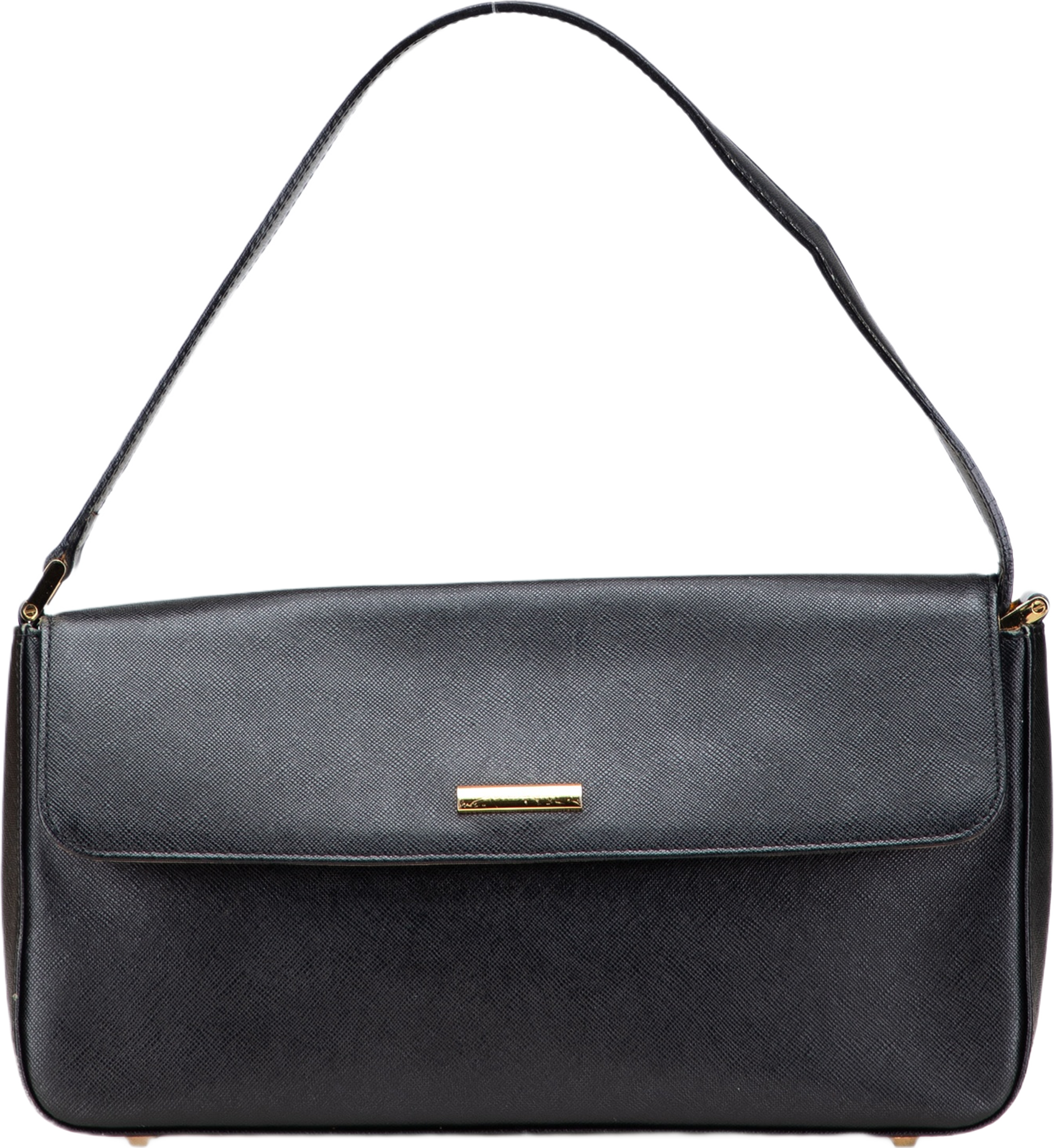 Burberry Leather Shoulder Bag, från Luxclusif, i färgen black.