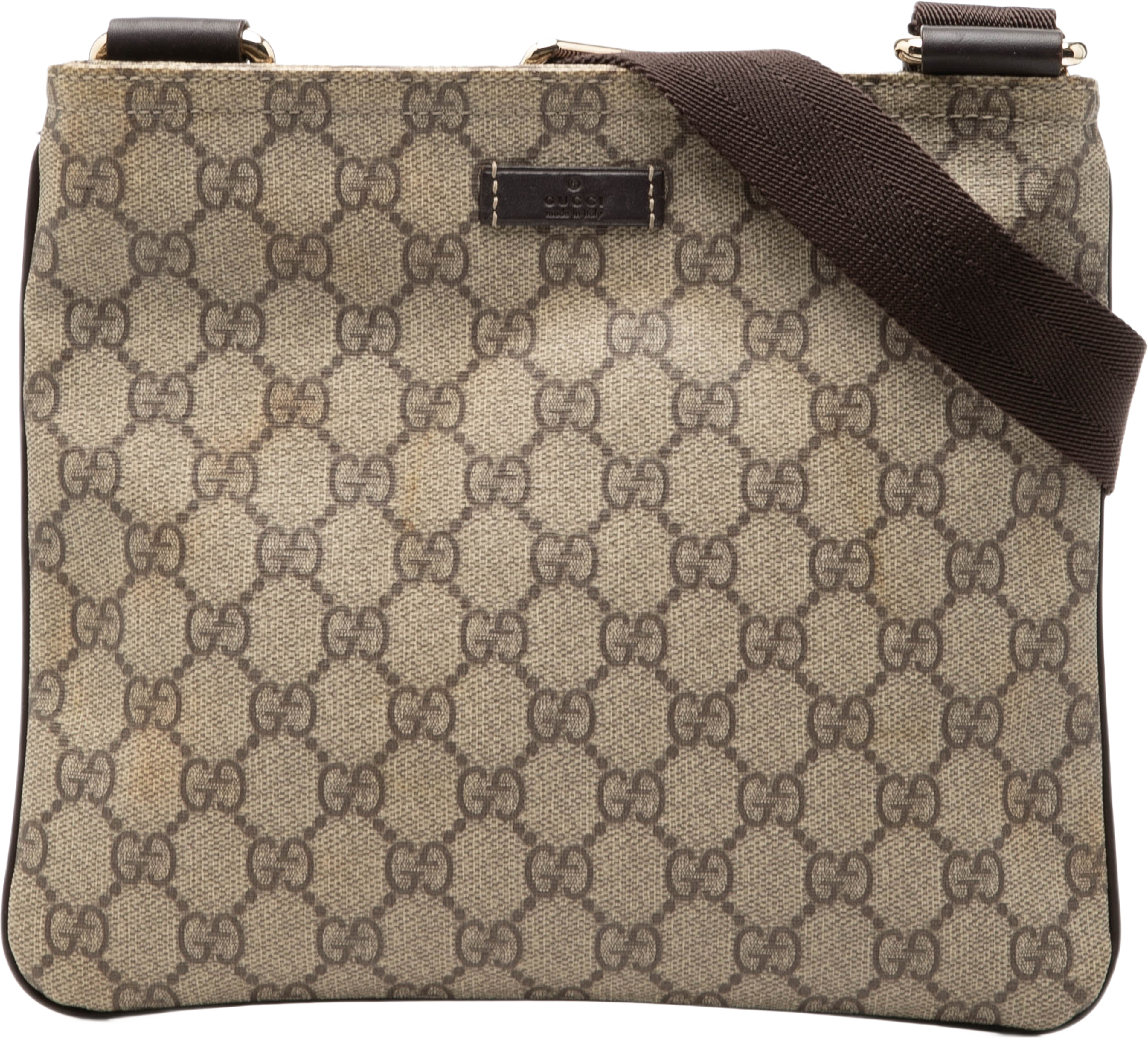 Gucci Gg Supreme Crossbody, från Luxclusif, i färgen beige. Klicka för att öppna bilden i stort format