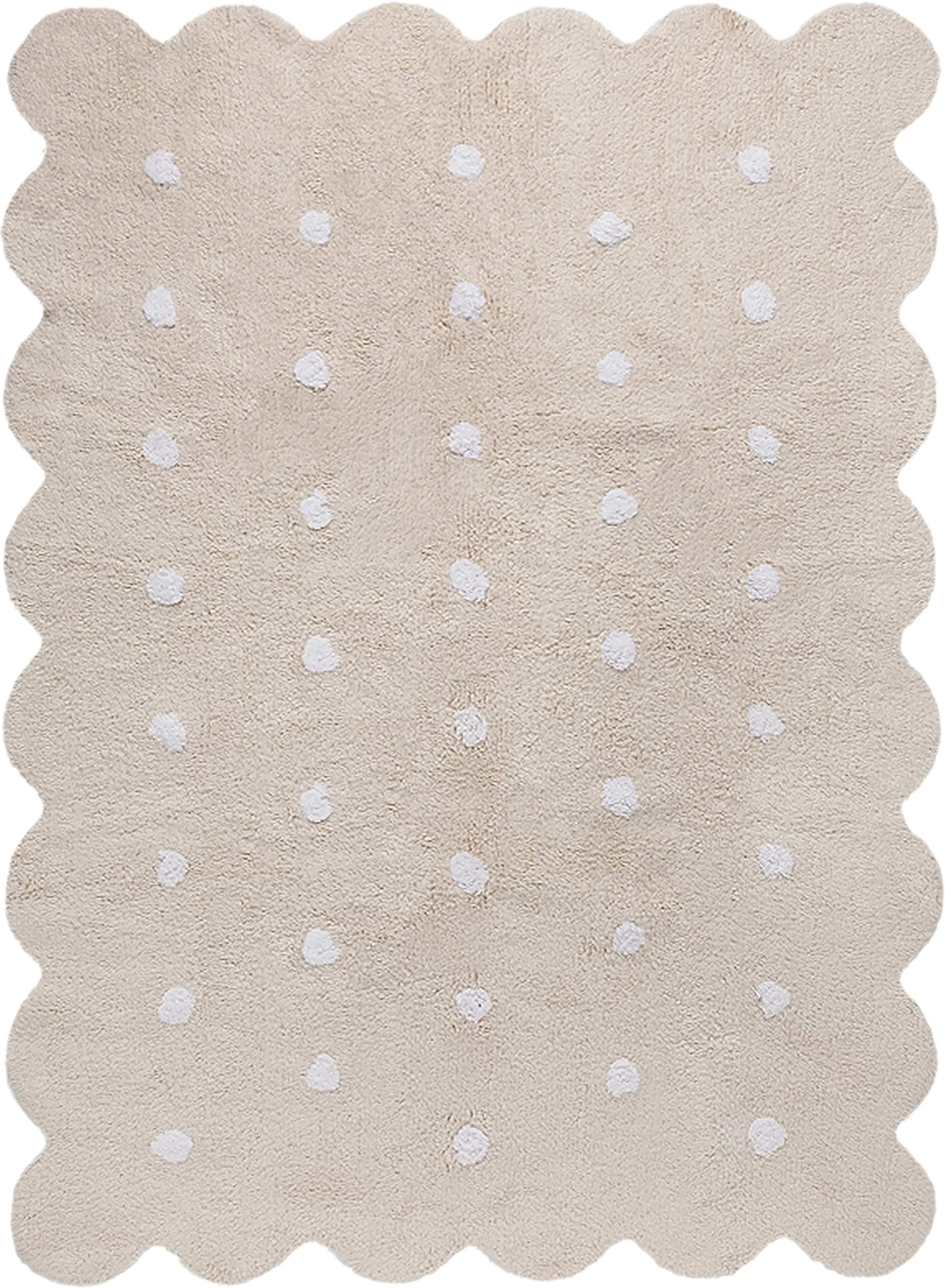 Tvättbar Ullmatta Kex, från LORENA CANALS, i färgen Beige och Vit. Klicka för att öppna bilden i stort format