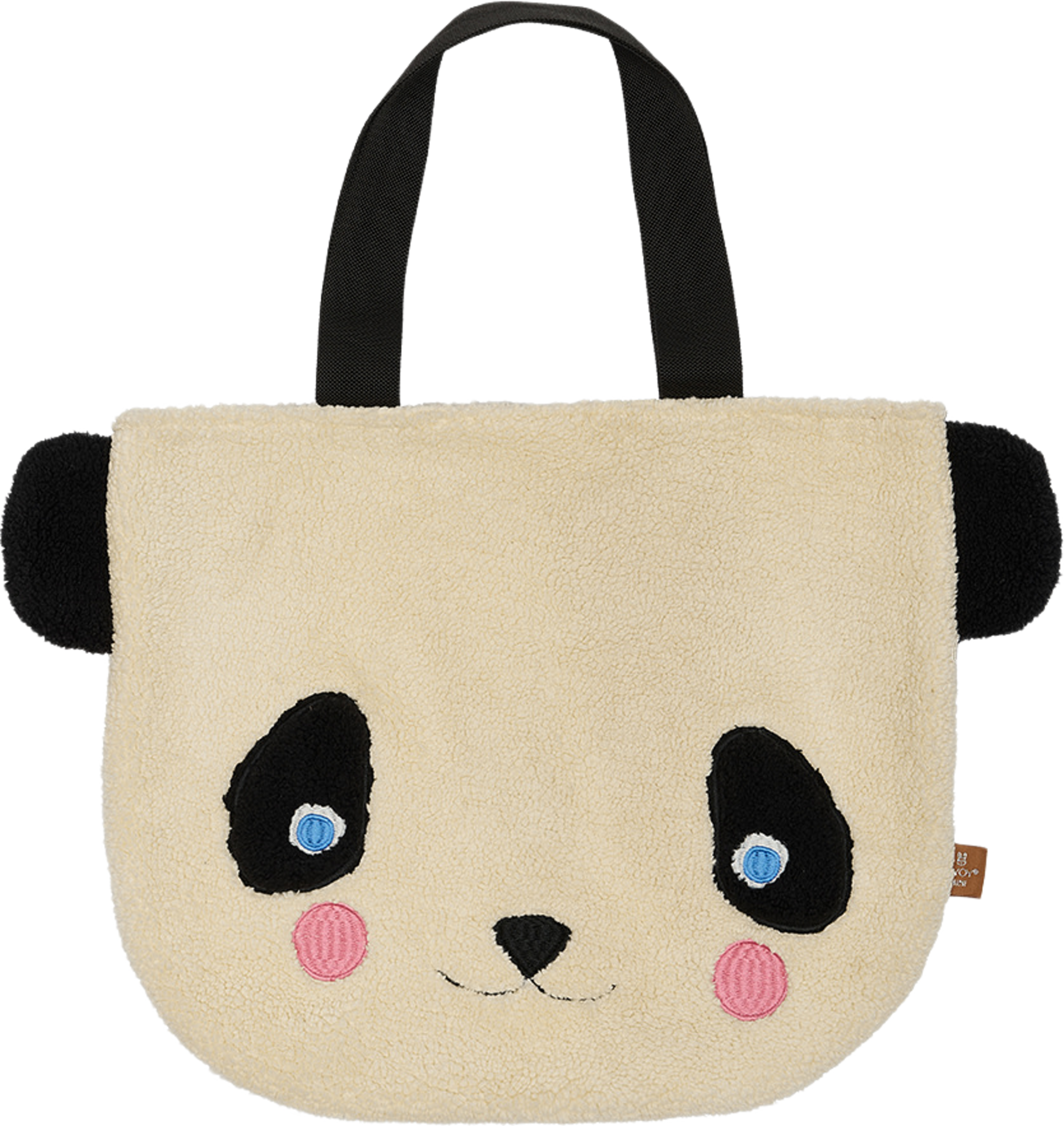 Darling Panda Tote Bag, från OYOY Mini, i färgen white,black. Klicka för att öppna bilden i stort format