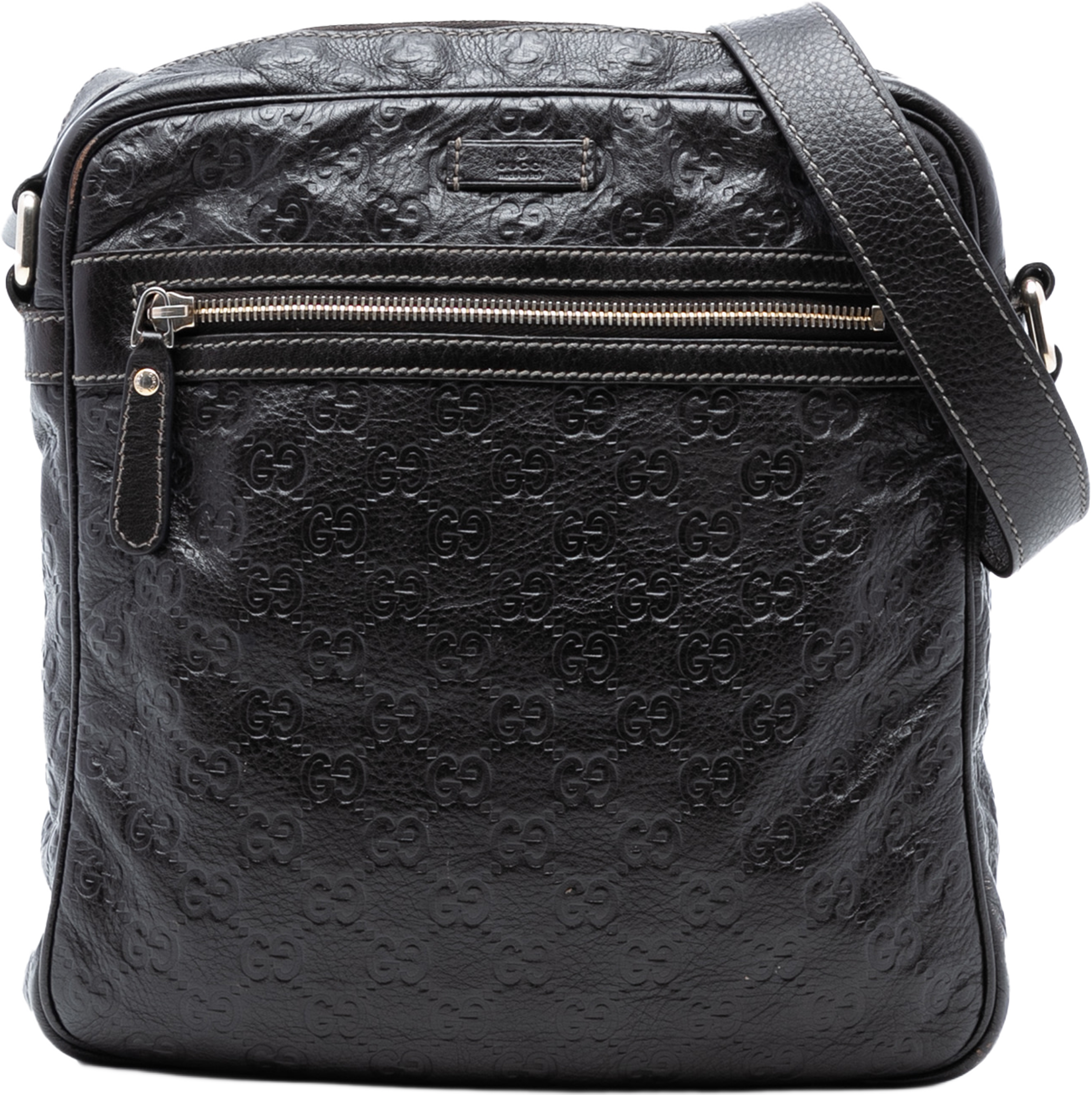 Gucci Guccissima Crossbody, från Luxclusif, i färgen black. Klicka för att öppna bilden i stort format