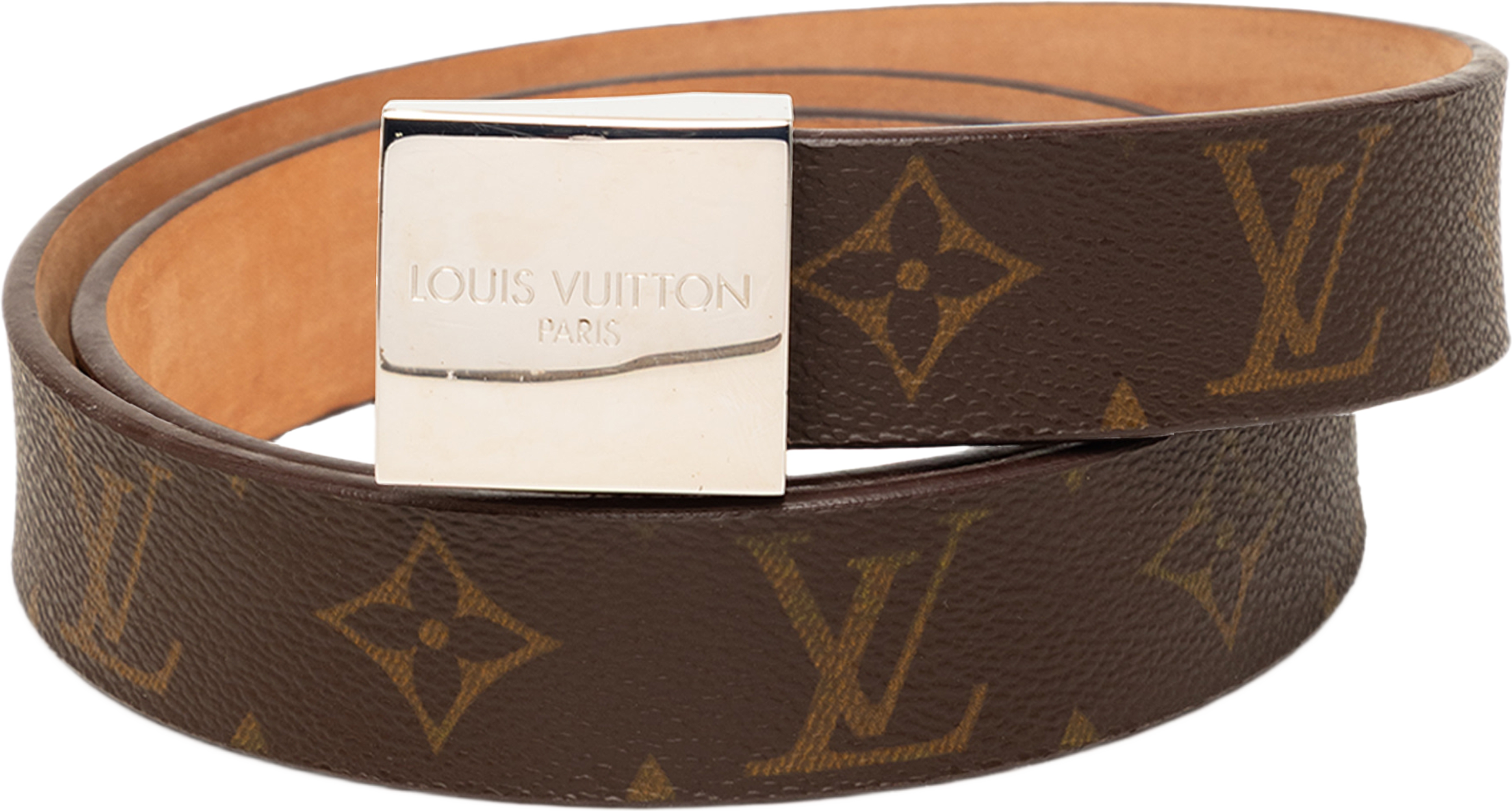 Louis Vuitton Monogram Carre Belt, från Luxclusif, i färgen brown. Klicka för att öppna bilden i stort format