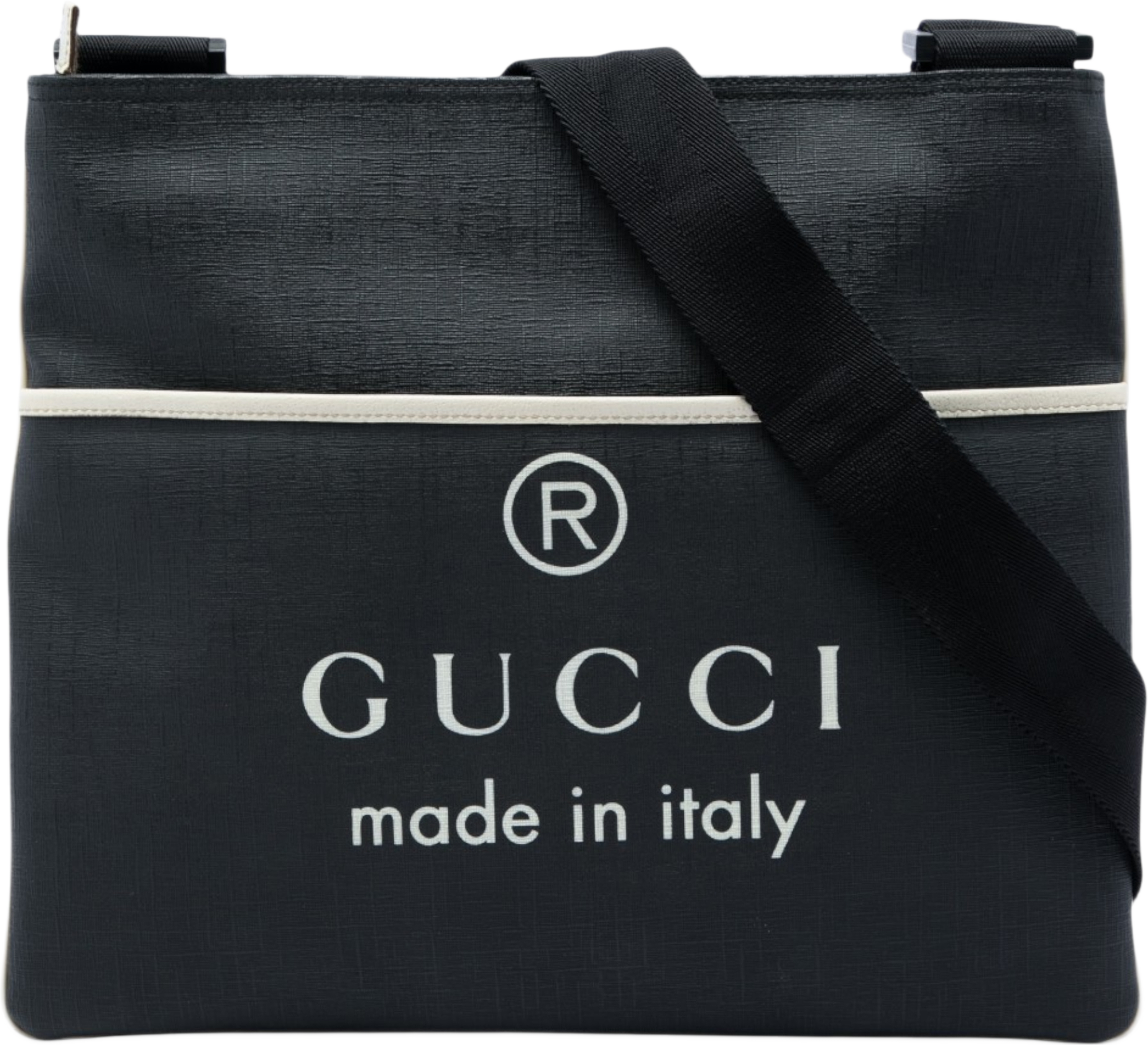 Gucci Gg Supreme Trademark Logo Crossbody, från Luxclusif, i färgen svart. Klicka för att öppna bilden i stort format
