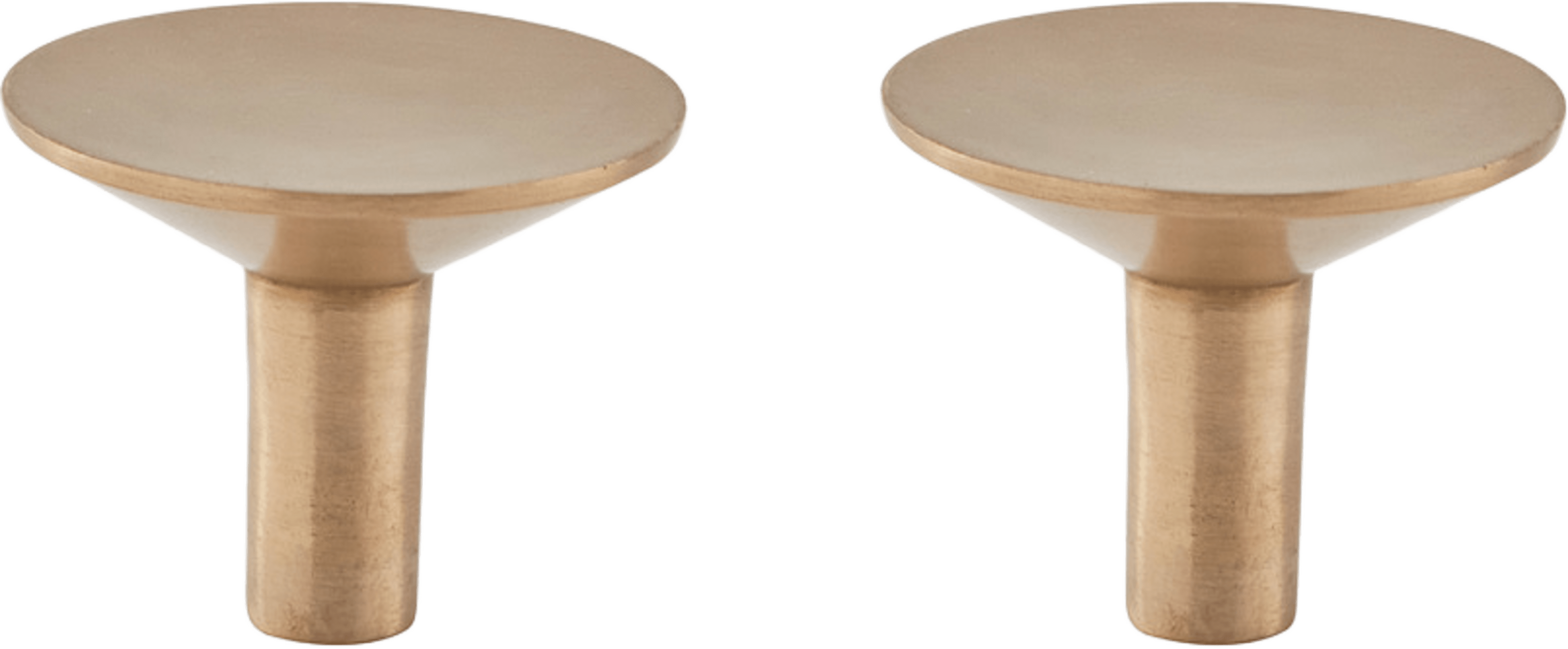 Rina Hook / Knob Large - Pack Of 2, från OYOY Living, i färgen brushed brass. Klicka för att öppna bilden i stort format