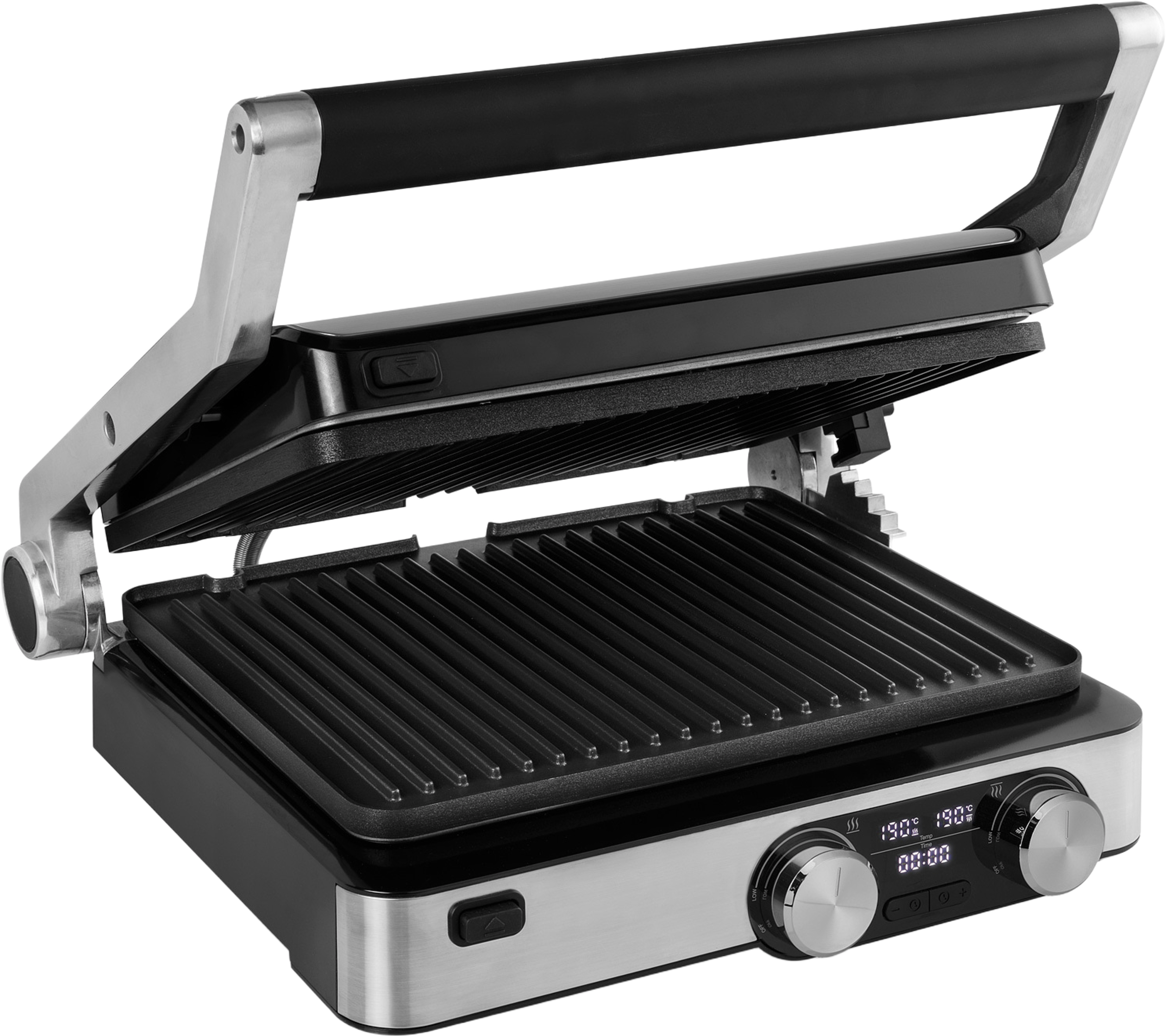 Elgrill Digital Grill Master Pro  2000w, från Princess, i färgen silver. Klicka för att öppna bilden i stort format