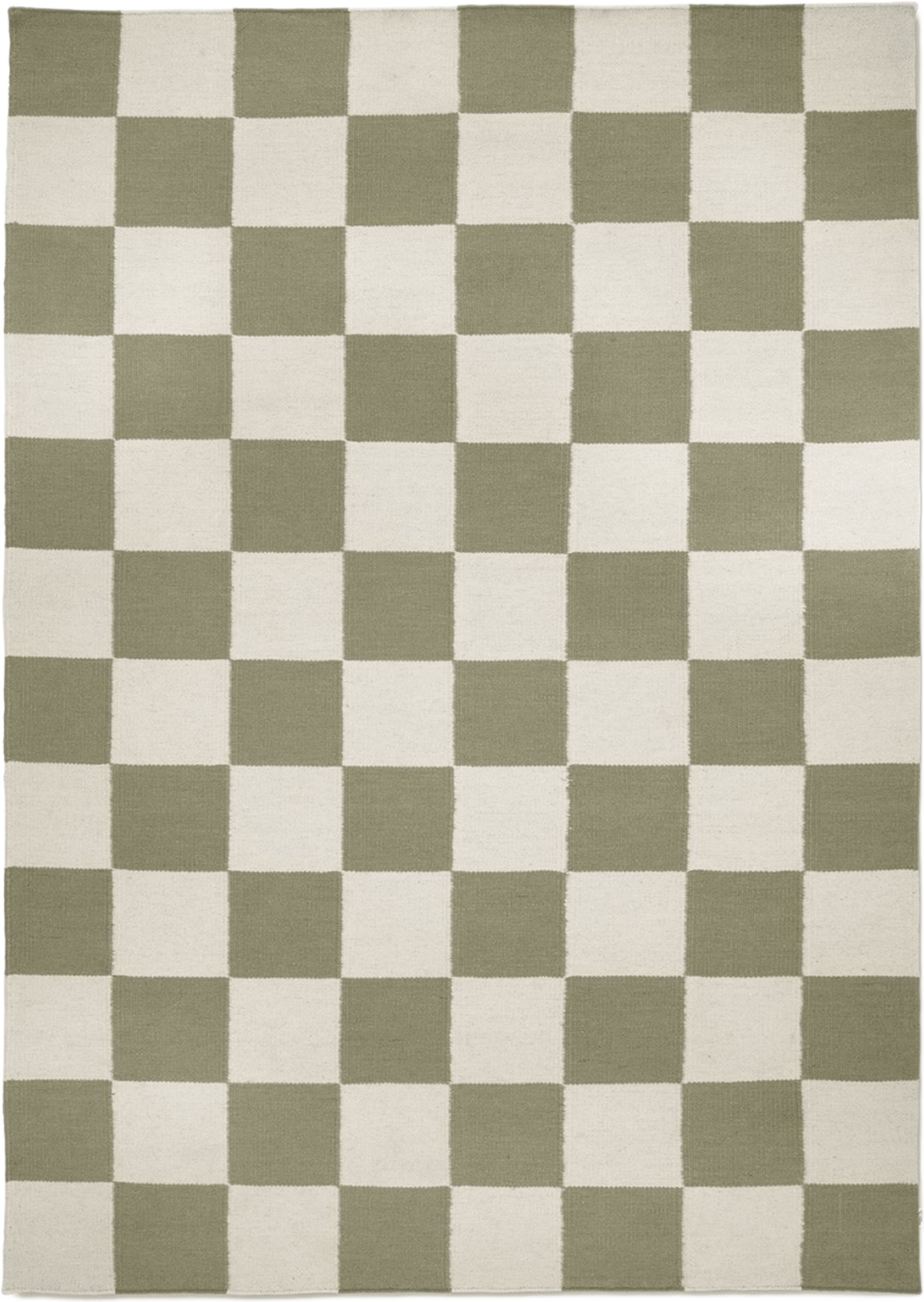 Matta Squares 170x230, från Classic Collection, i färgen vit/grön. Klicka för att öppna bilden i stort format