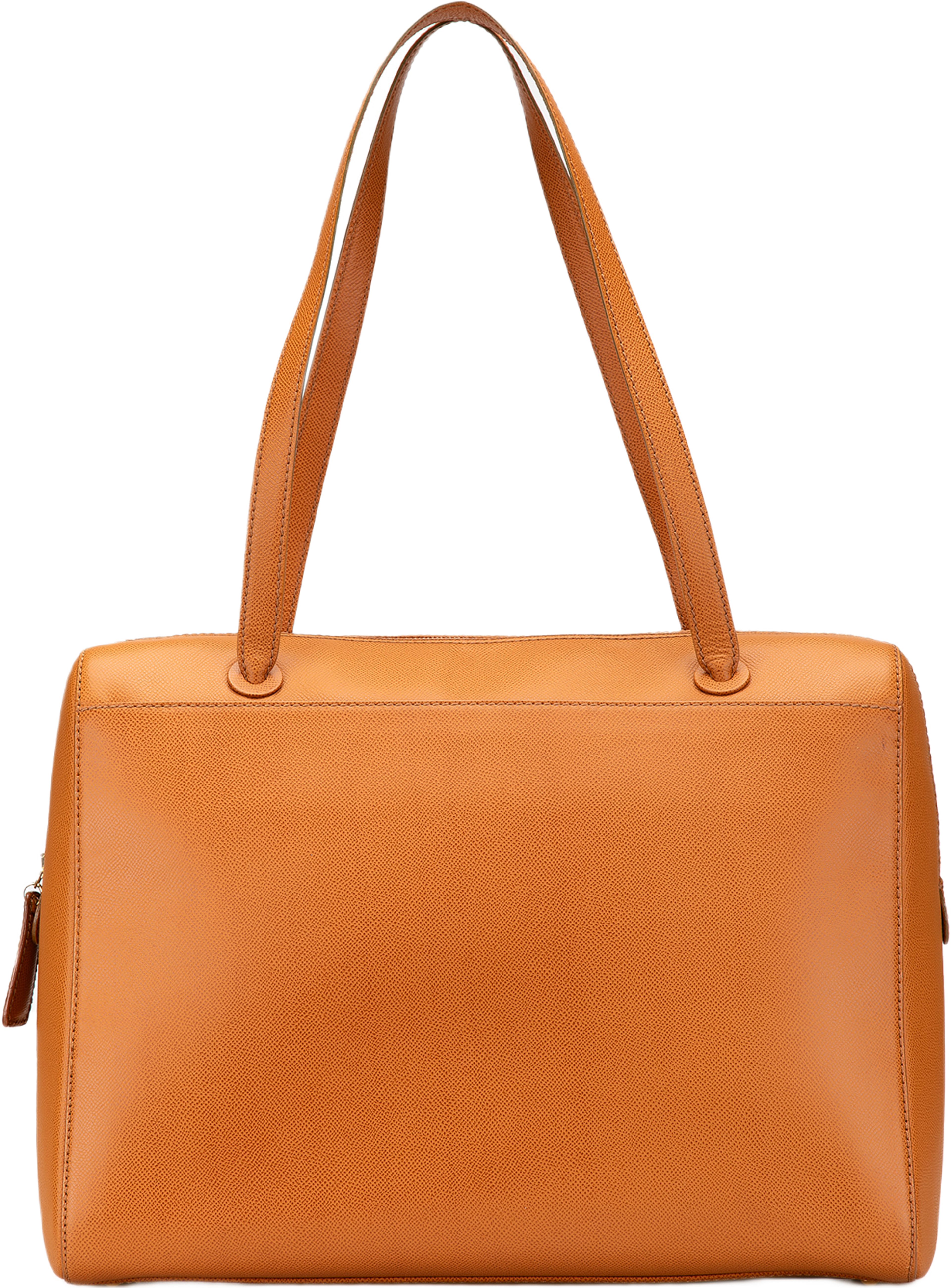 Chanel Grained Calfskin Tote, från Luxclusif, i färgen brown. Klicka för att öppna bilden i stort format