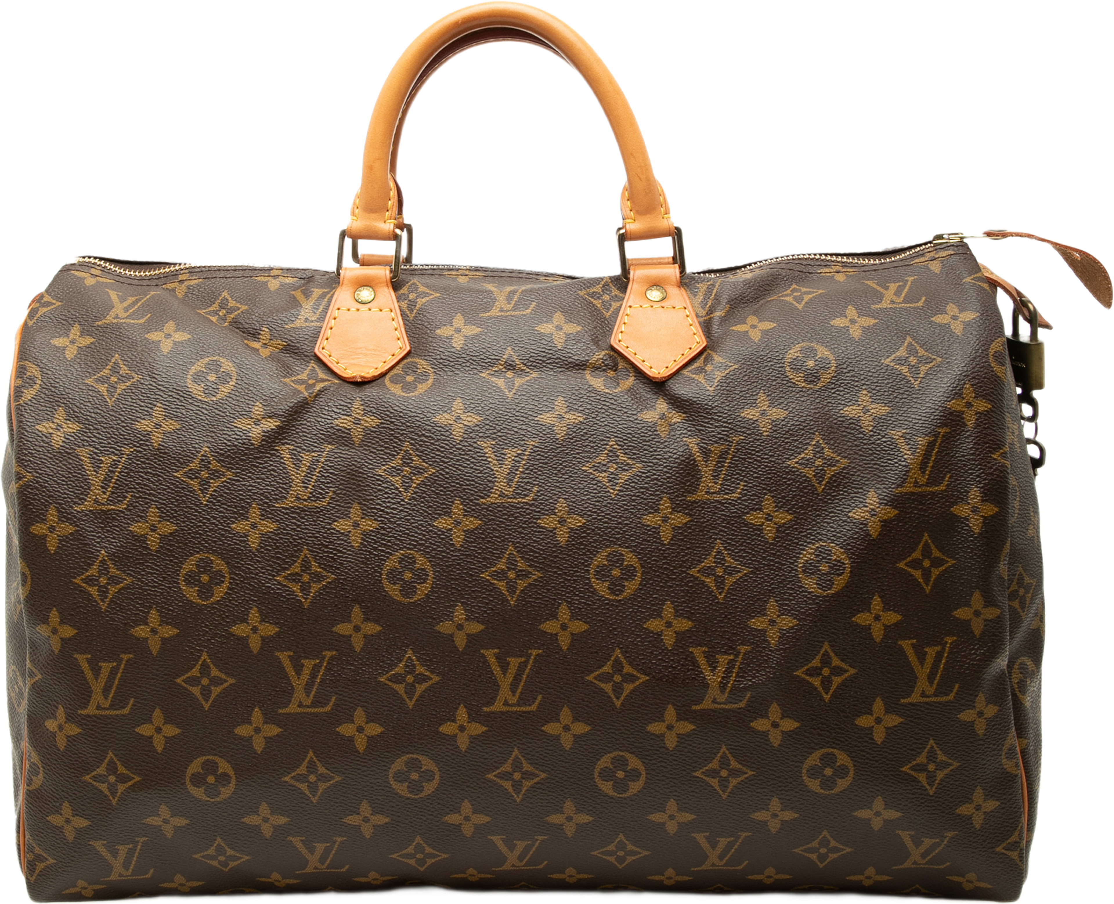 Louis Vuitton Monogram Speedy 40, från Luxclusif, i färgen brun. Klicka för att öppna bilden i stort format