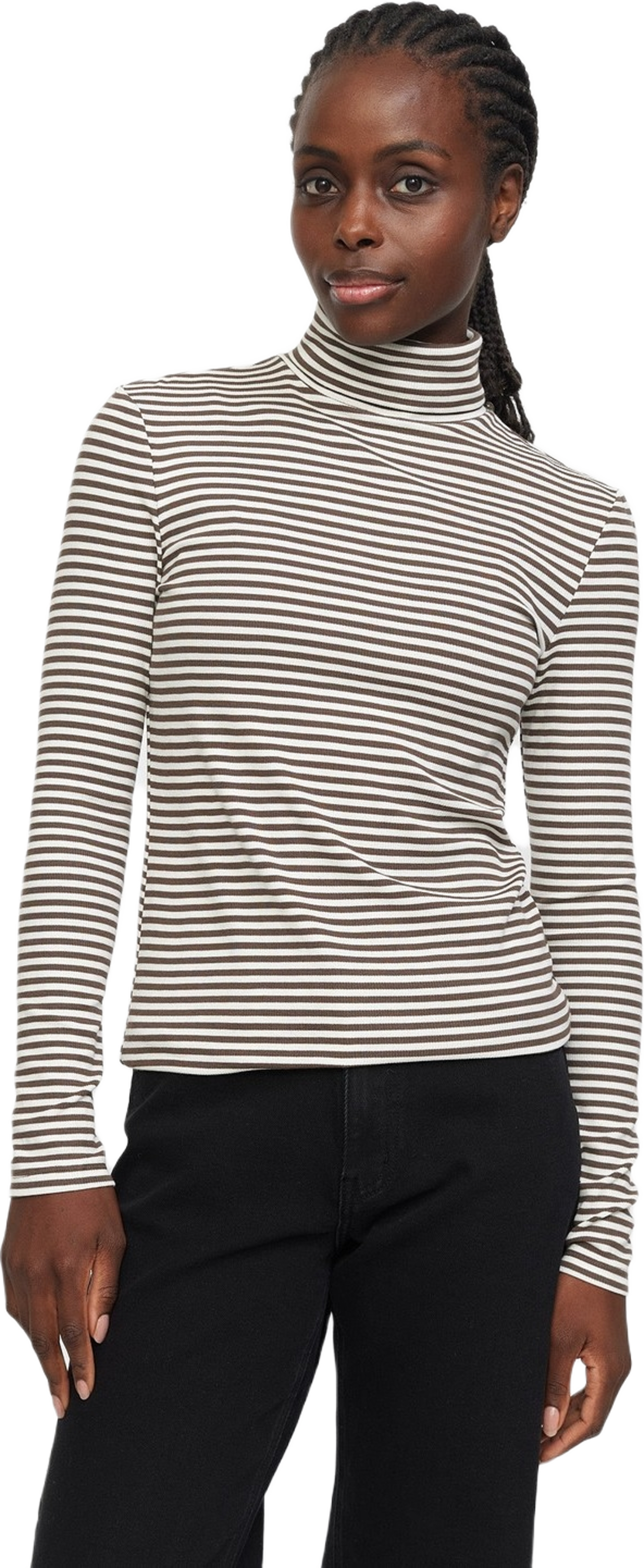 Srfenja Stripe Rollneck Top - Morel