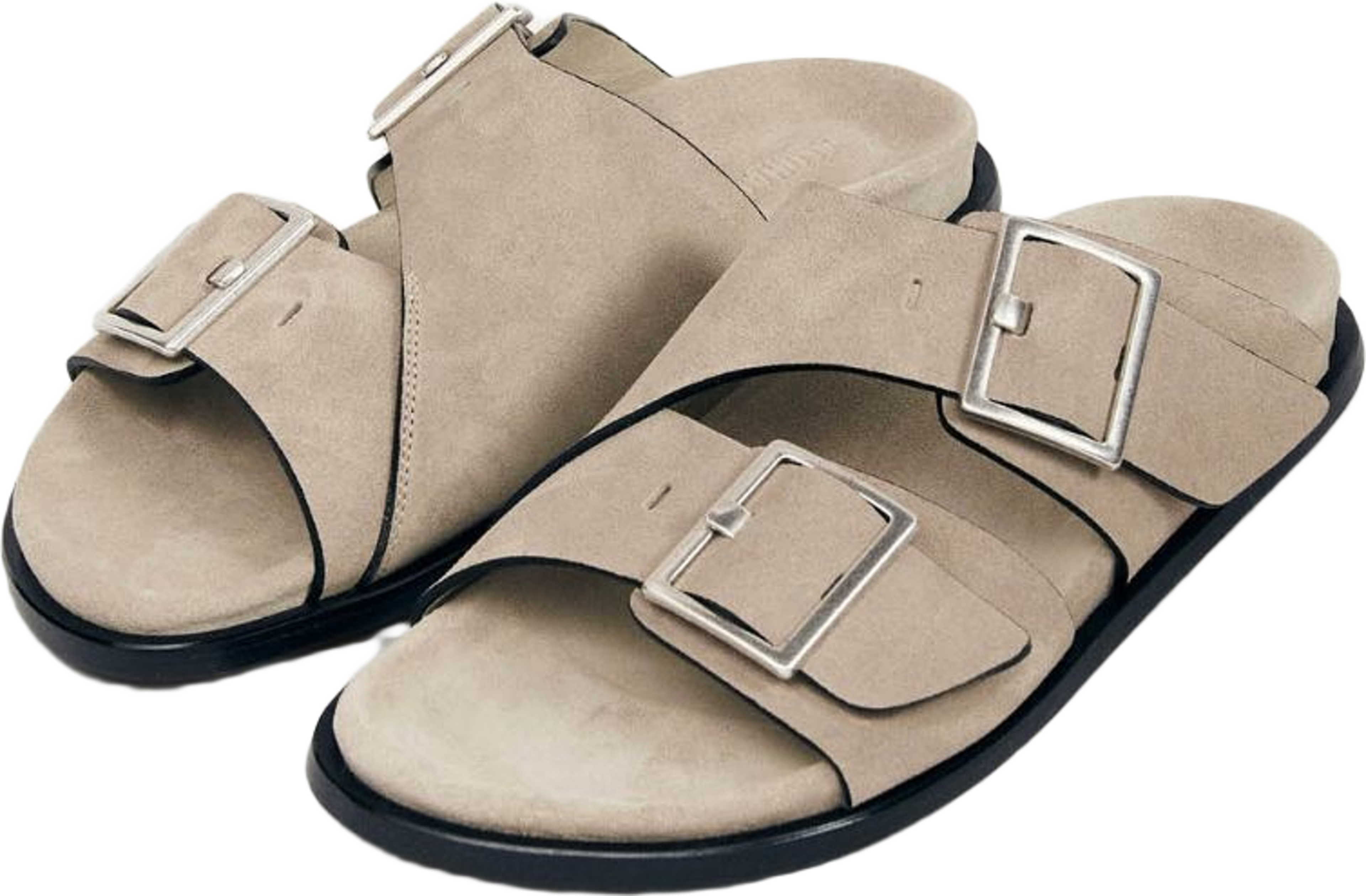 Alba Suede Beige Leather Sandals