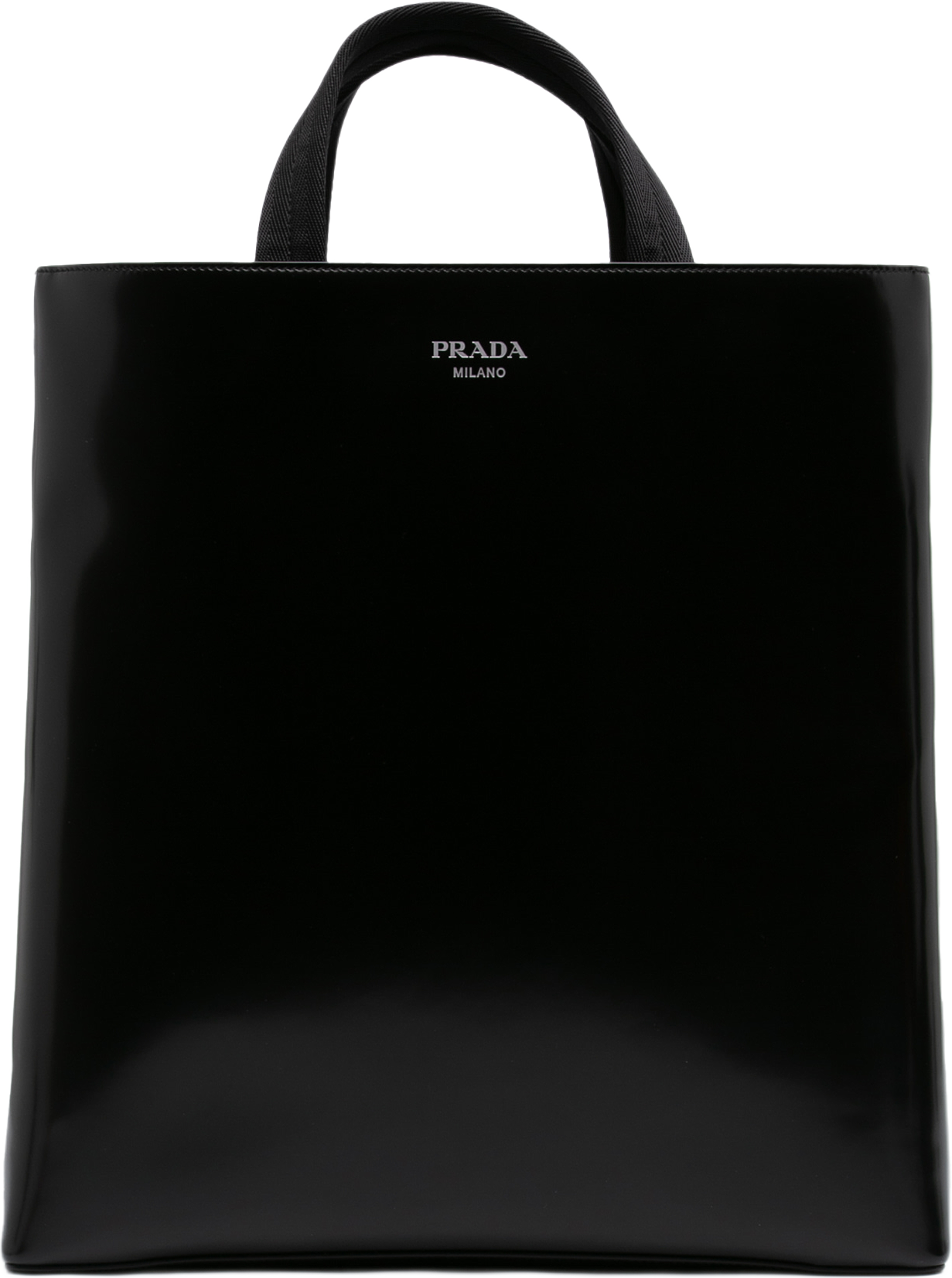 Prada Spazzolato Leather Tote, från Luxclusif, i färgen svart. Klicka för att öppna bilden i stort format