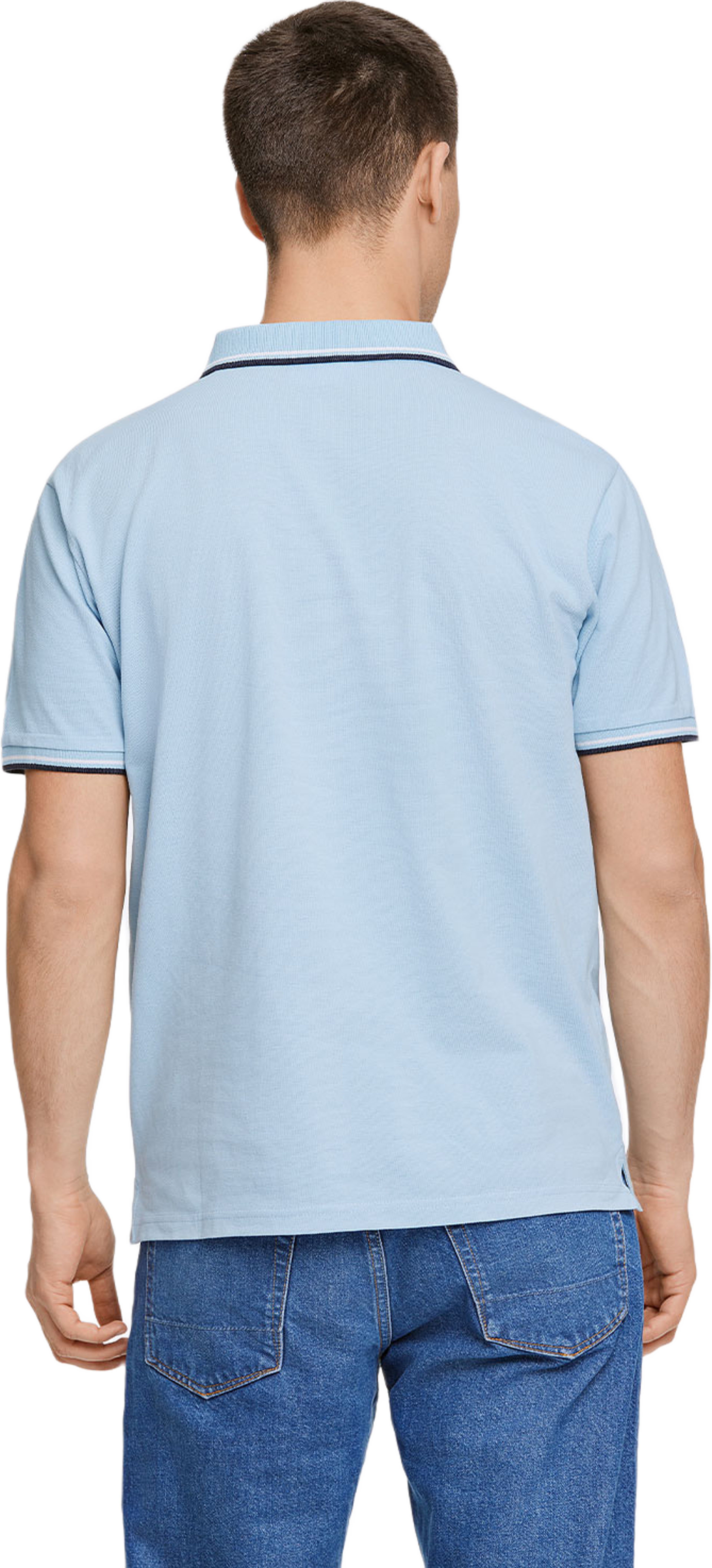 Polo shirt w. contrast piping