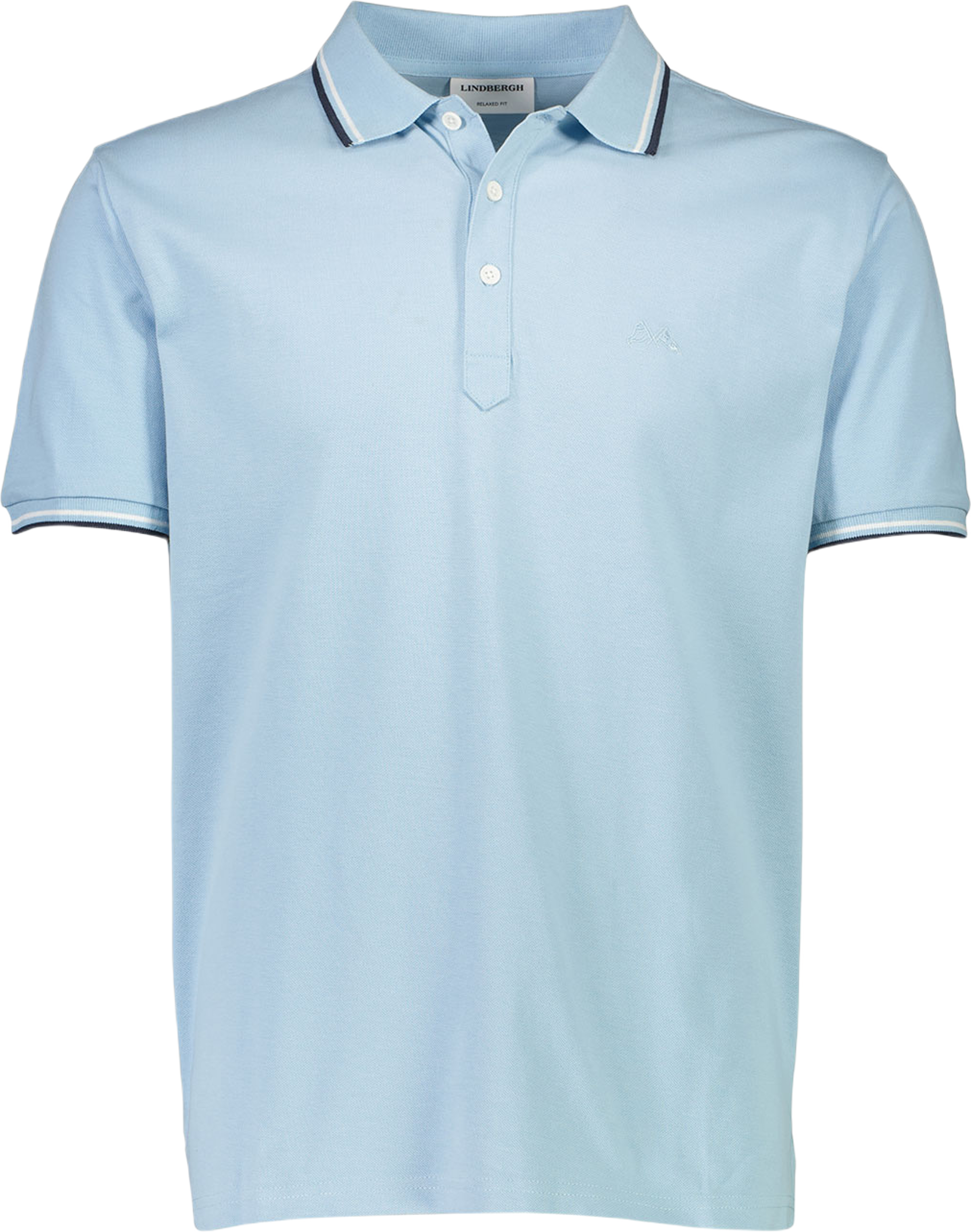 Polo shirt w. contrast piping