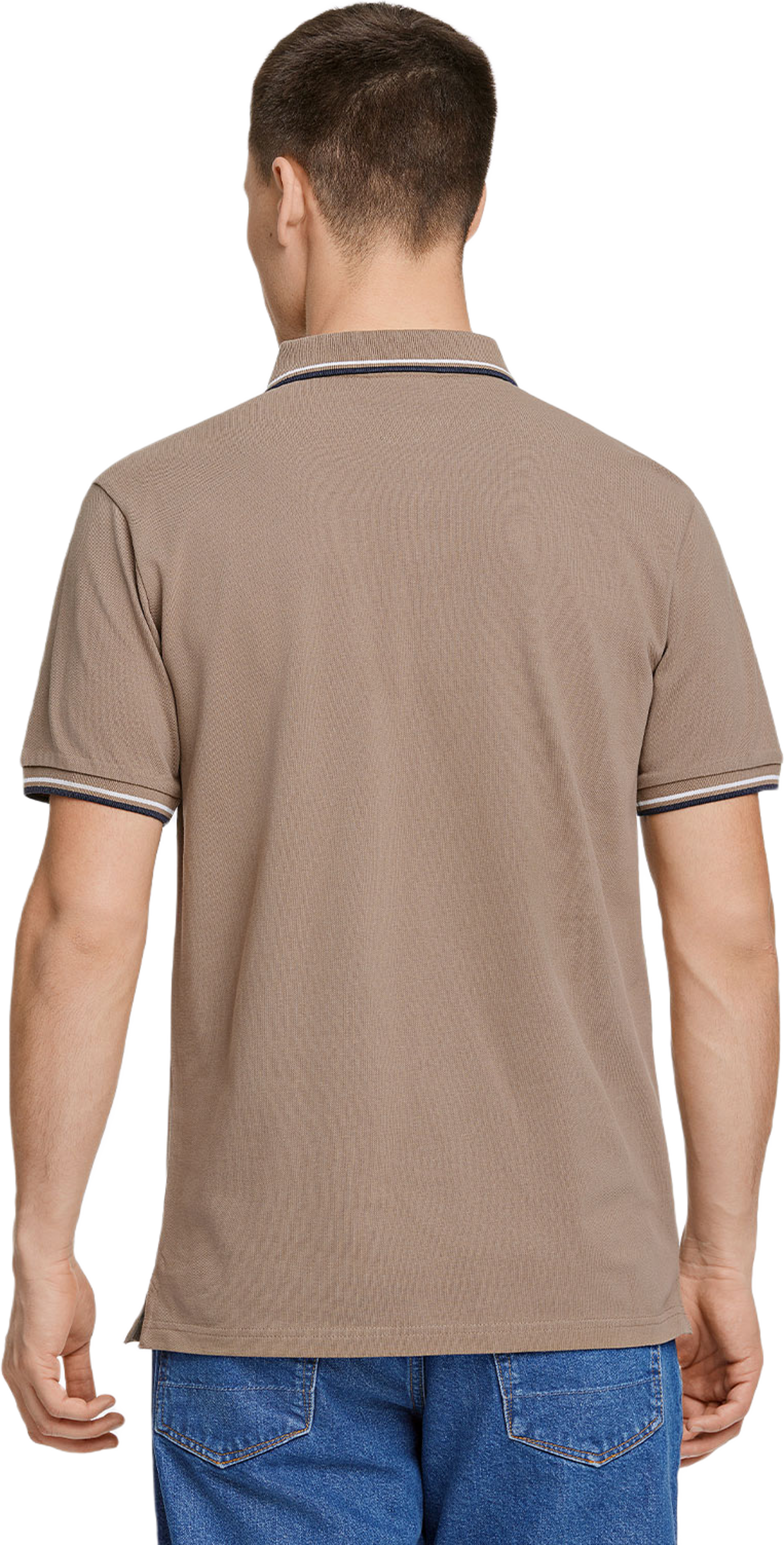 Polo shirt w. contrast piping