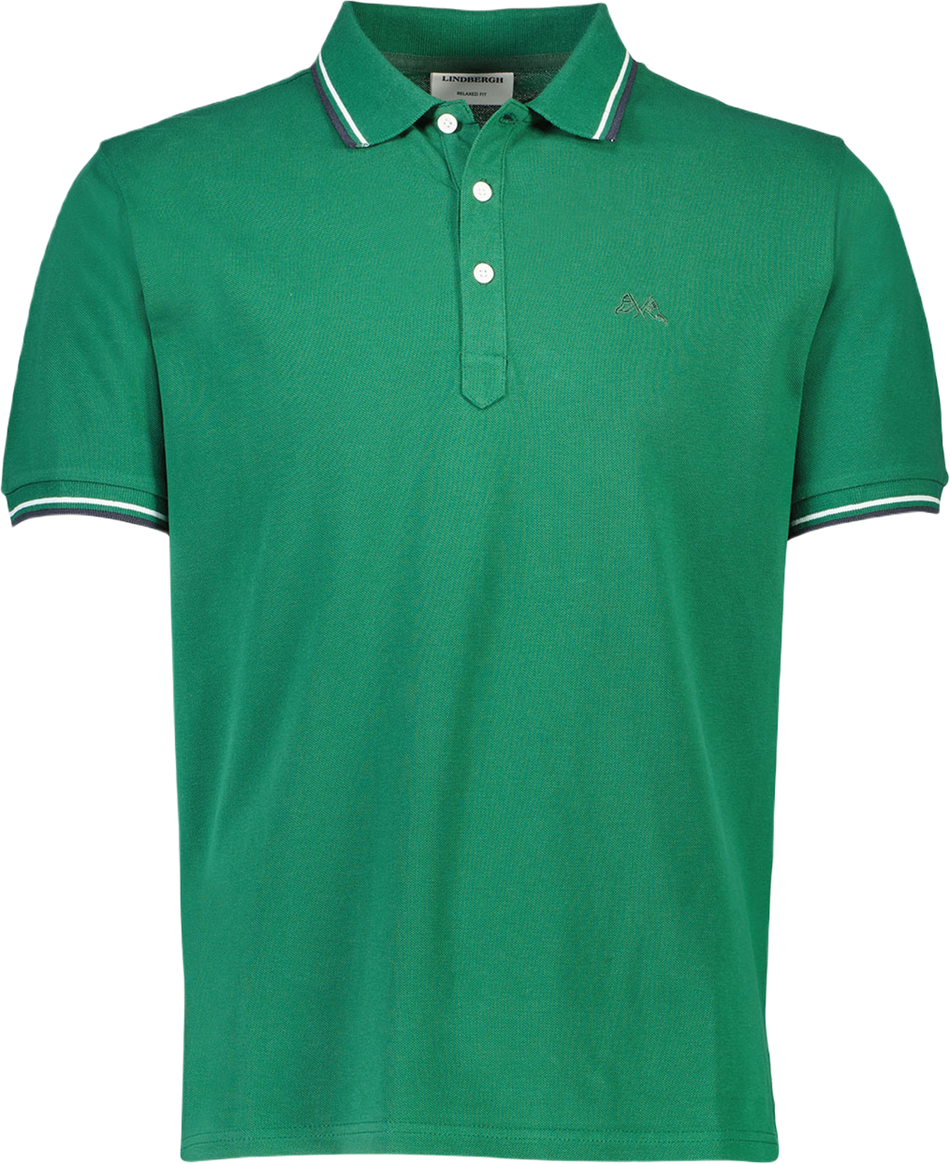 Polo shirt w. contrast piping