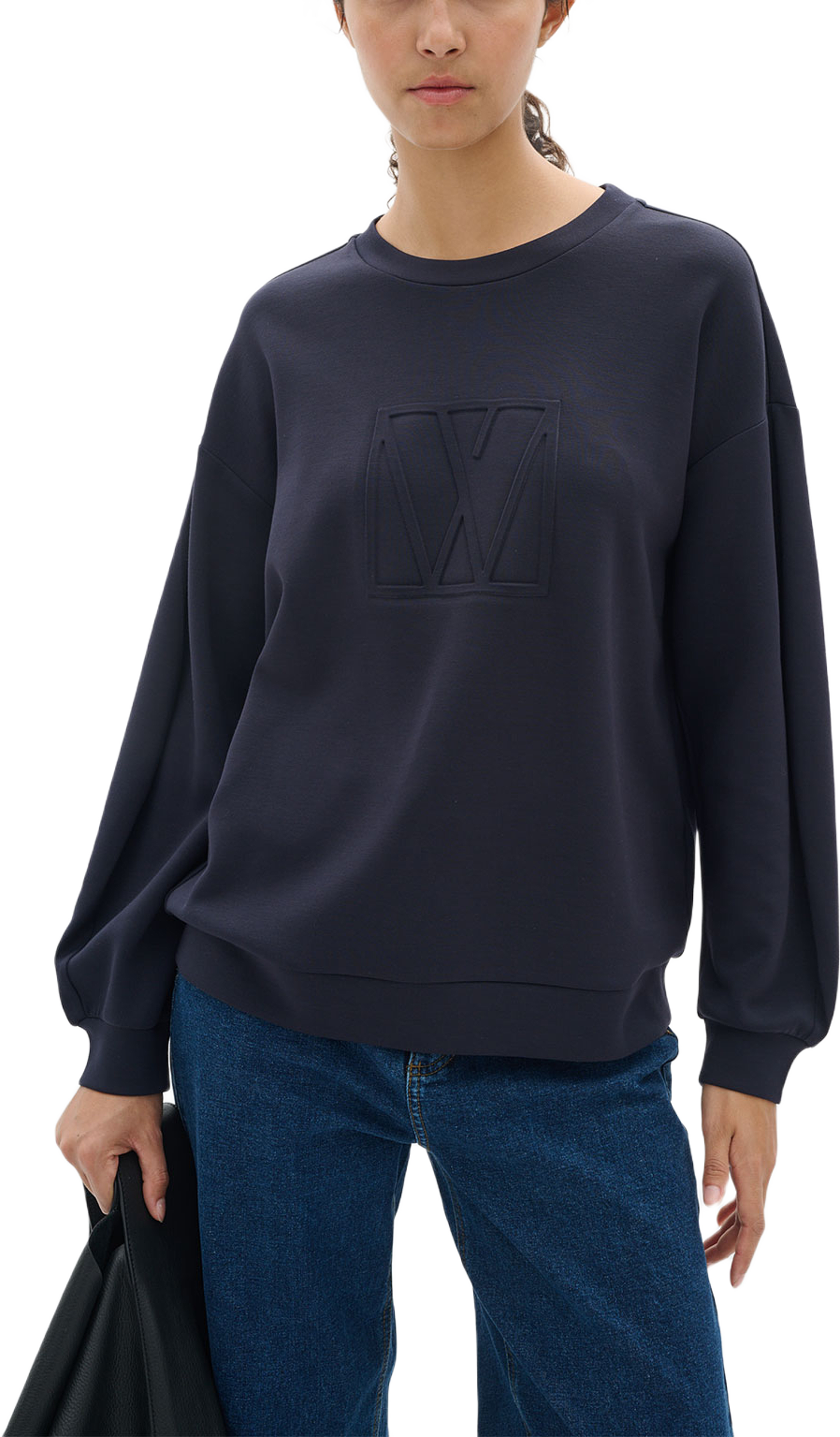 LaicentIW Vincent Mono Sweatshirt, från Inwear, i färgen Marine Blue. Klicka för att öppna bilden i stort format
