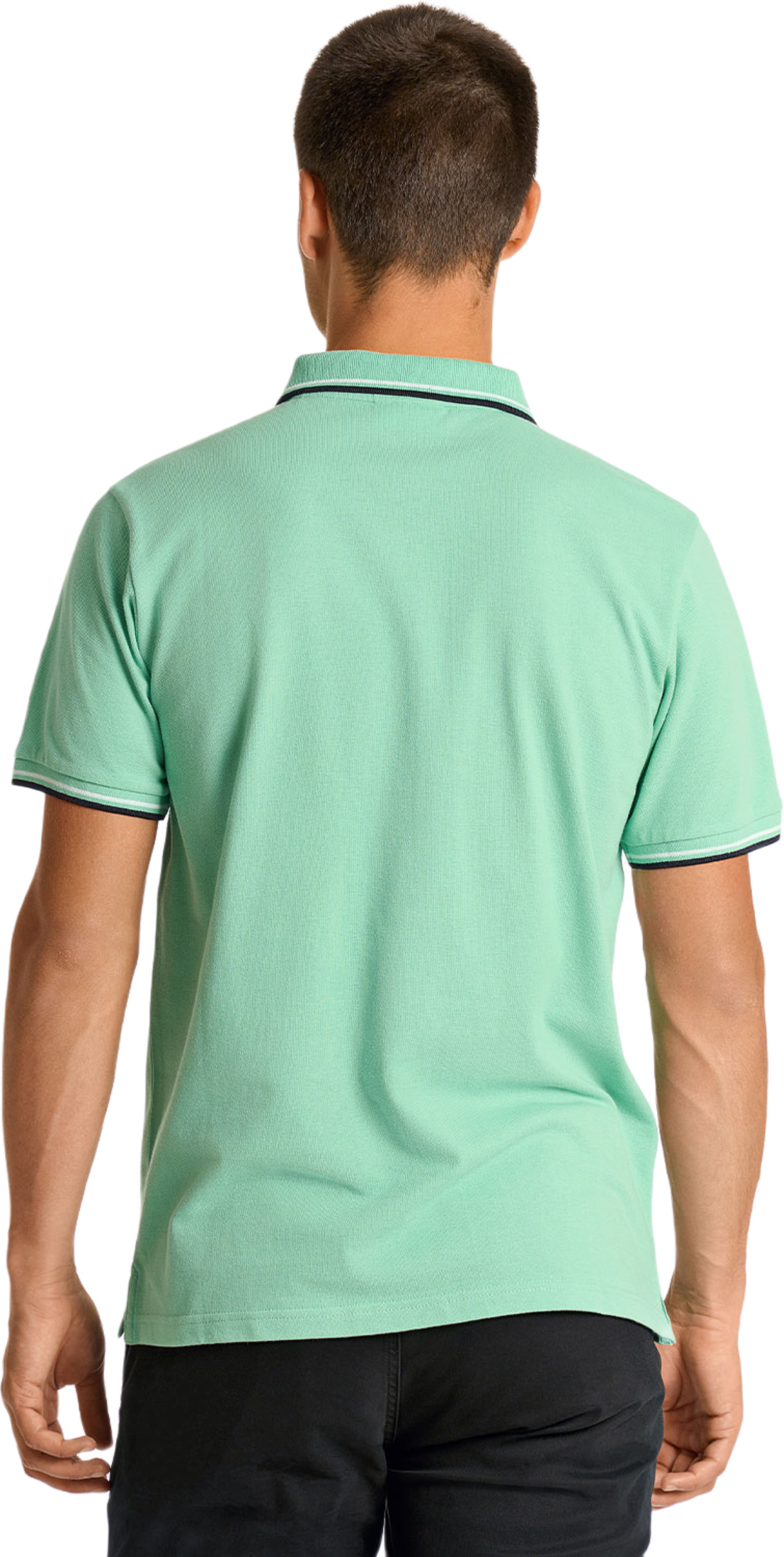 Polo shirt w. contrast piping