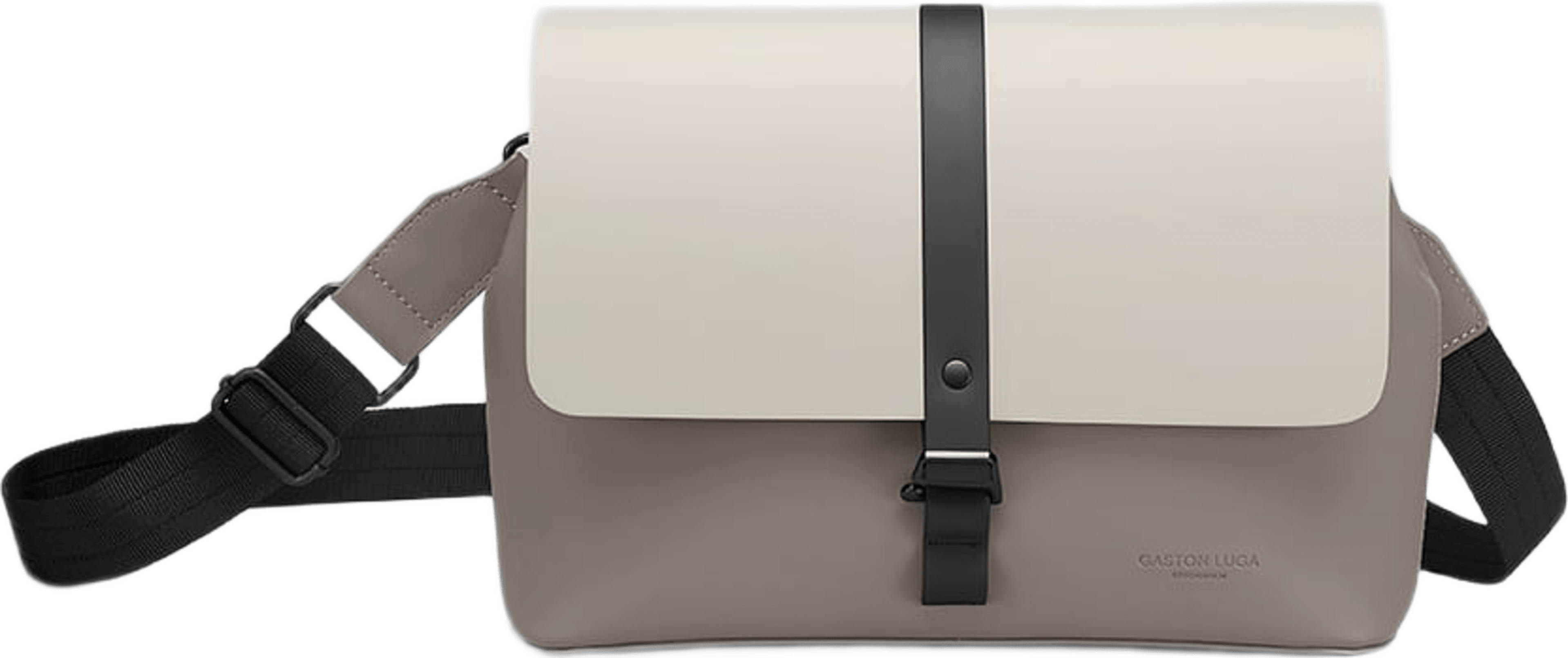 Spläsh Crossbody Medium, från Gaston Luga, i färgen cloud cream / greige. Klicka för att öppna bilden i stort format