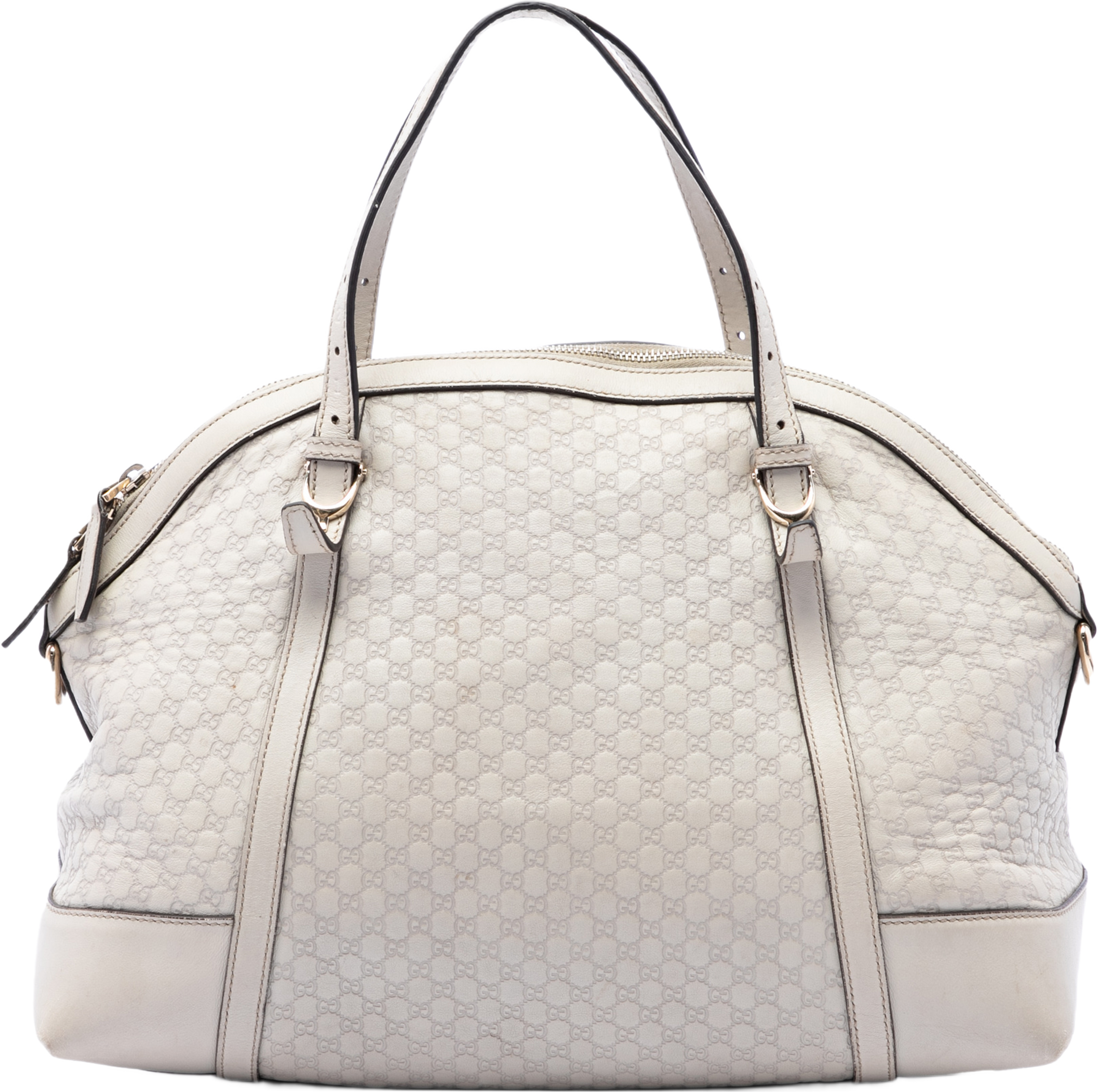 Gucci Large Microguccissima Nice Dome Satchel, från Luxclusif, i färgen vit. Klicka för att öppna bilden i stort format