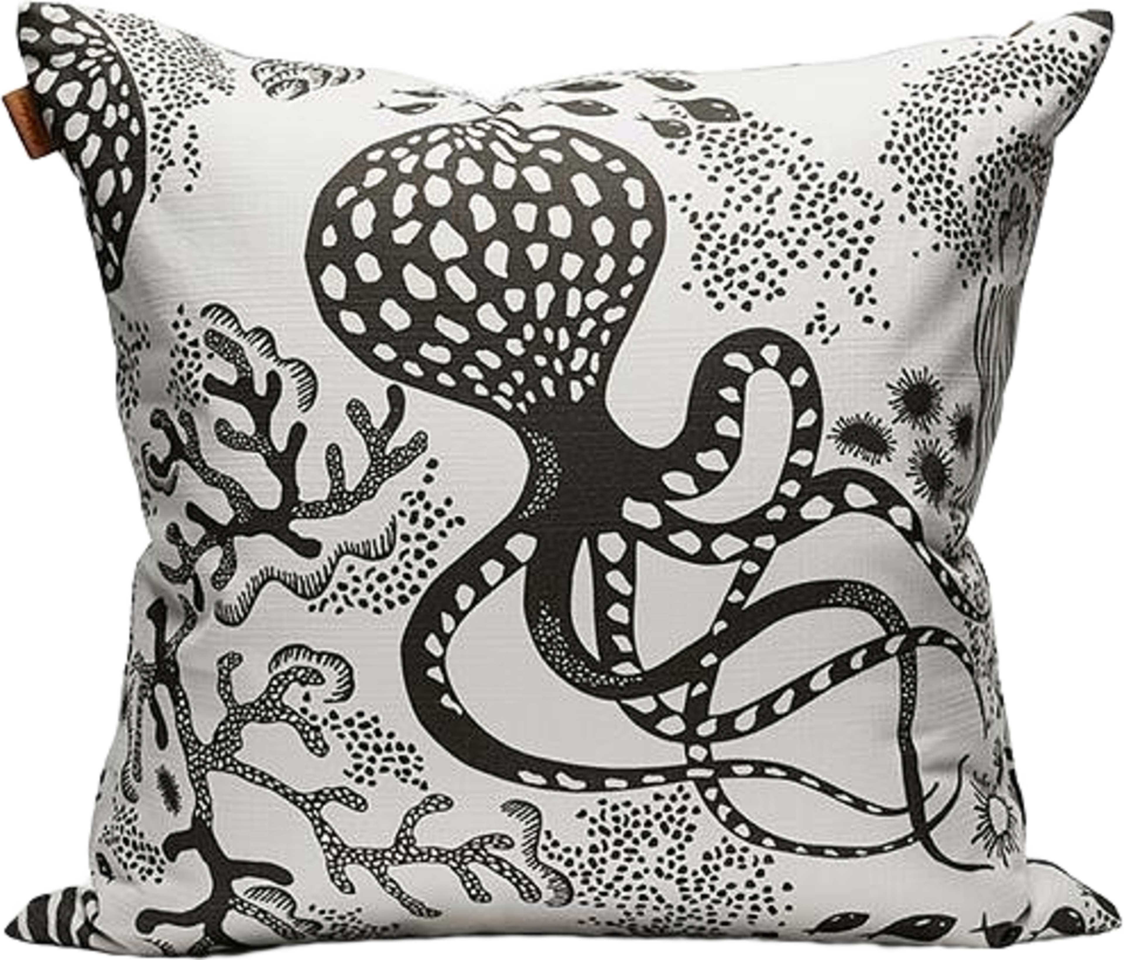 Kuddfodral Aquatic 50x50cm Svart/vit