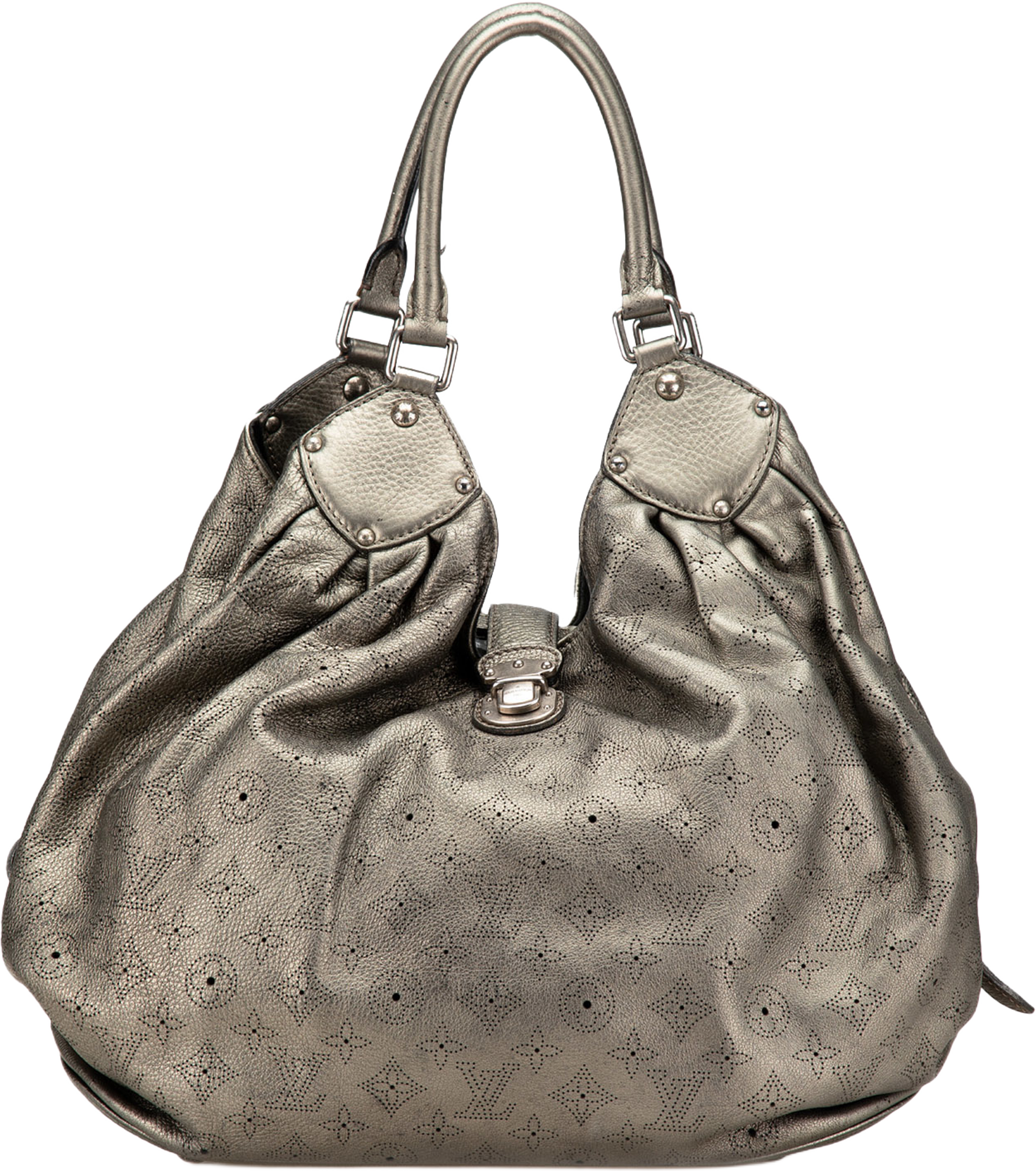 Louis Vuitton Monogram Mahina Xl, från Luxclusif, i färgen silver. Klicka för att öppna bilden i stort format
