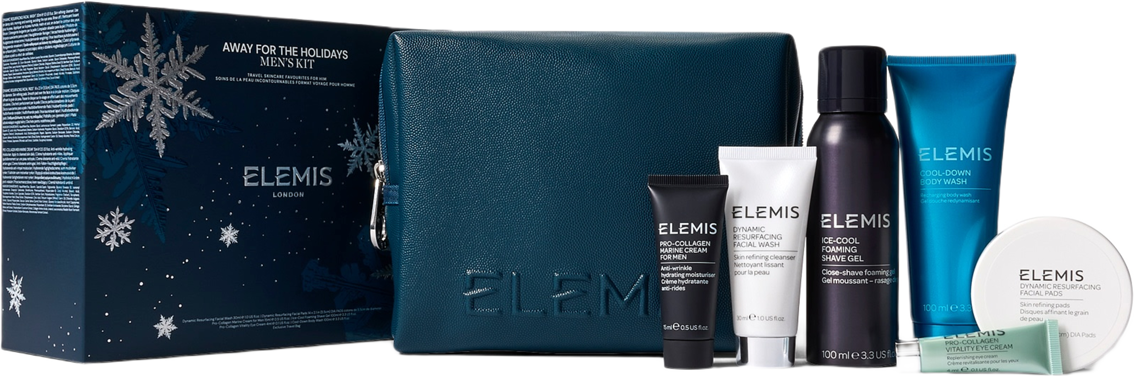 Away For The Holidays - Men's Travel Skincare Favourites, från Elemis. Klicka för att öppna bilden i stort format