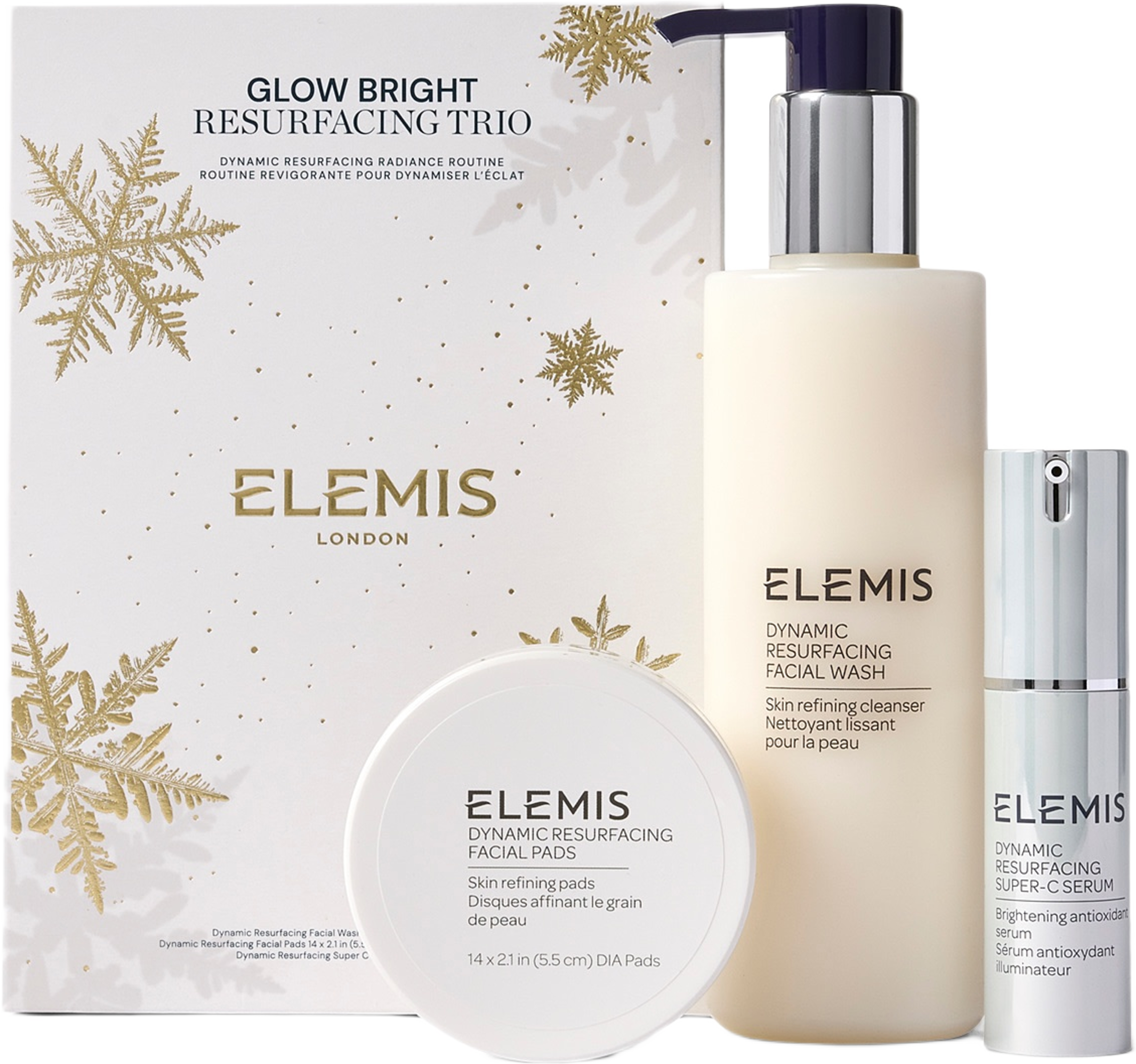 Glow Bright Resurfacing Trio - Dynamic Resurfacing Radiance Routine, från Elemis. Klicka för att öppna bilden i stort format