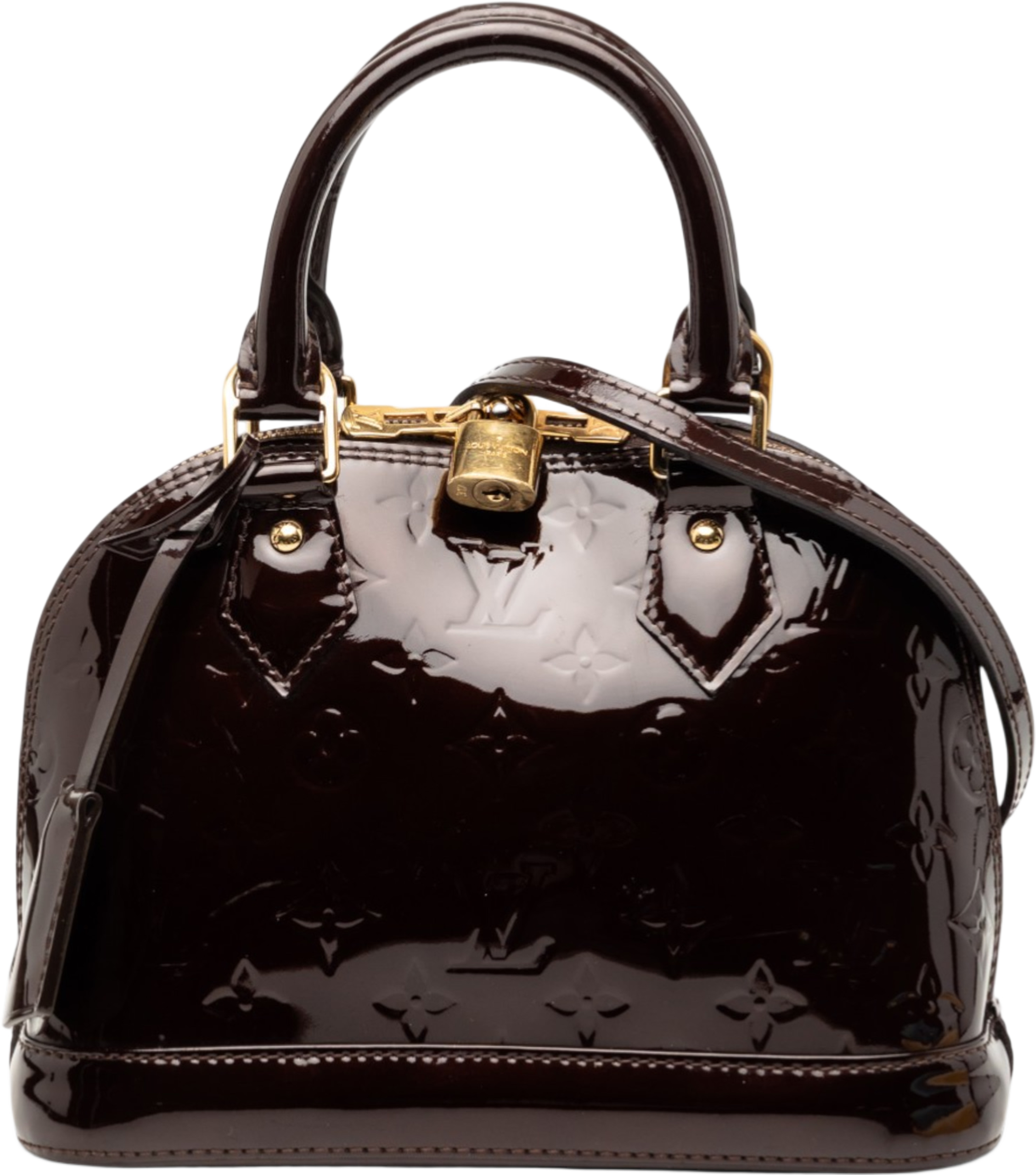 Louis Vuitton Monogram Vernis Alma Bb, från Luxclusif, i färgen purple. Klicka för att öppna bilden i stort format