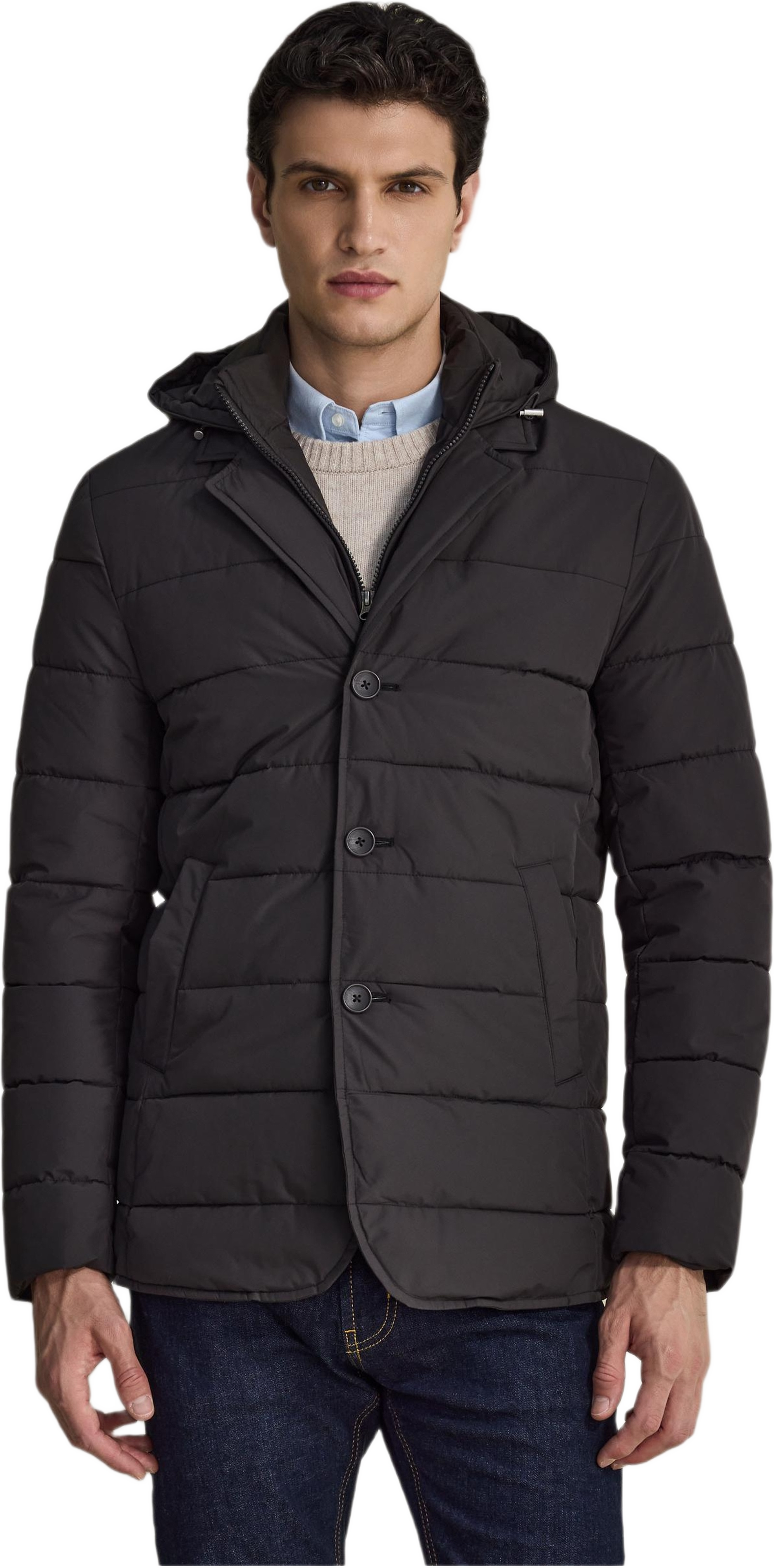 Padded Blazer, från John Henric, i färgen dark brown. Klicka för att öppna bilden i stort format