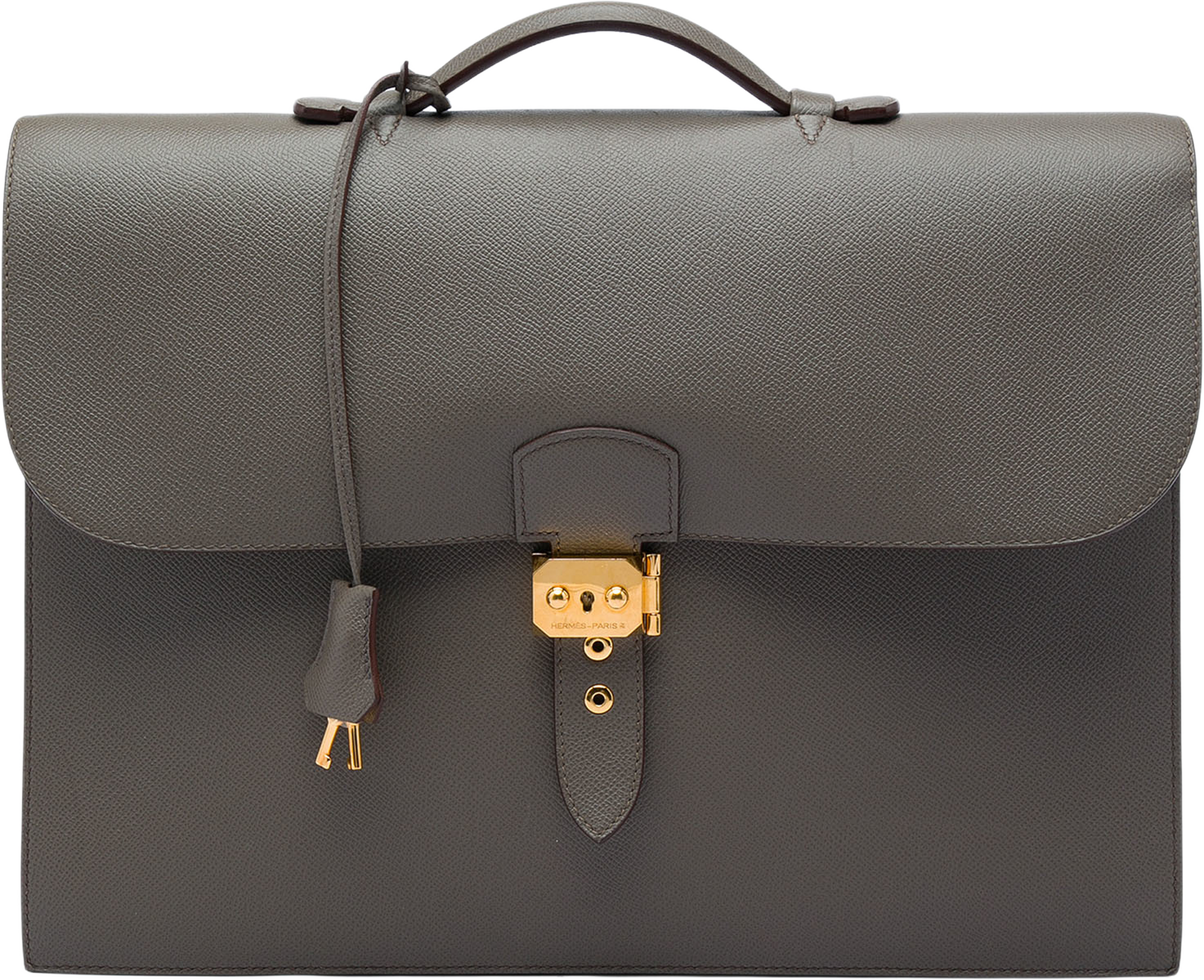 Hermès Epsom Sac A Depeches 38, från Luxclusif, i färgen brun. Klicka för att öppna bilden i stort format