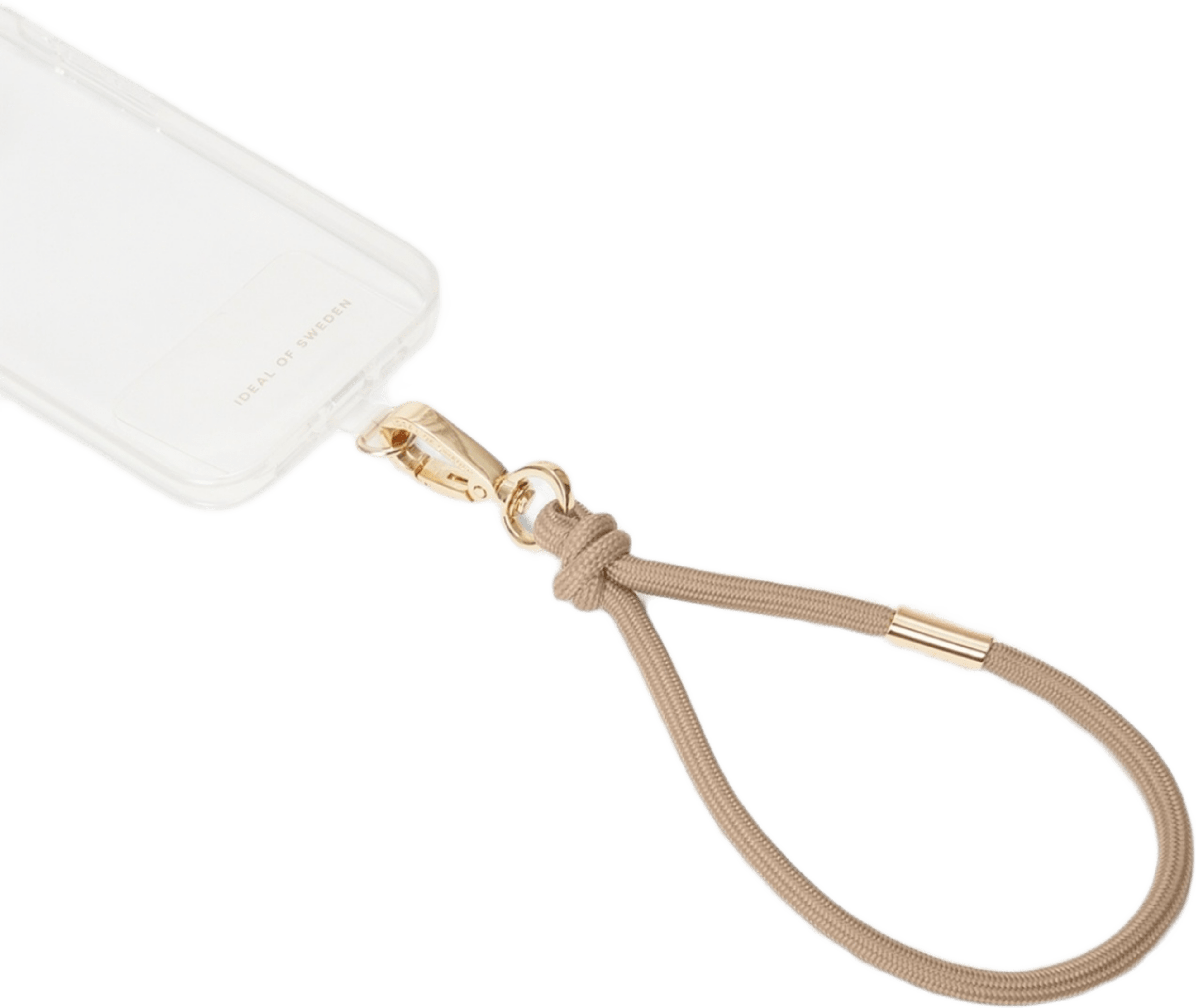 Cord Phone Wristlet Beige