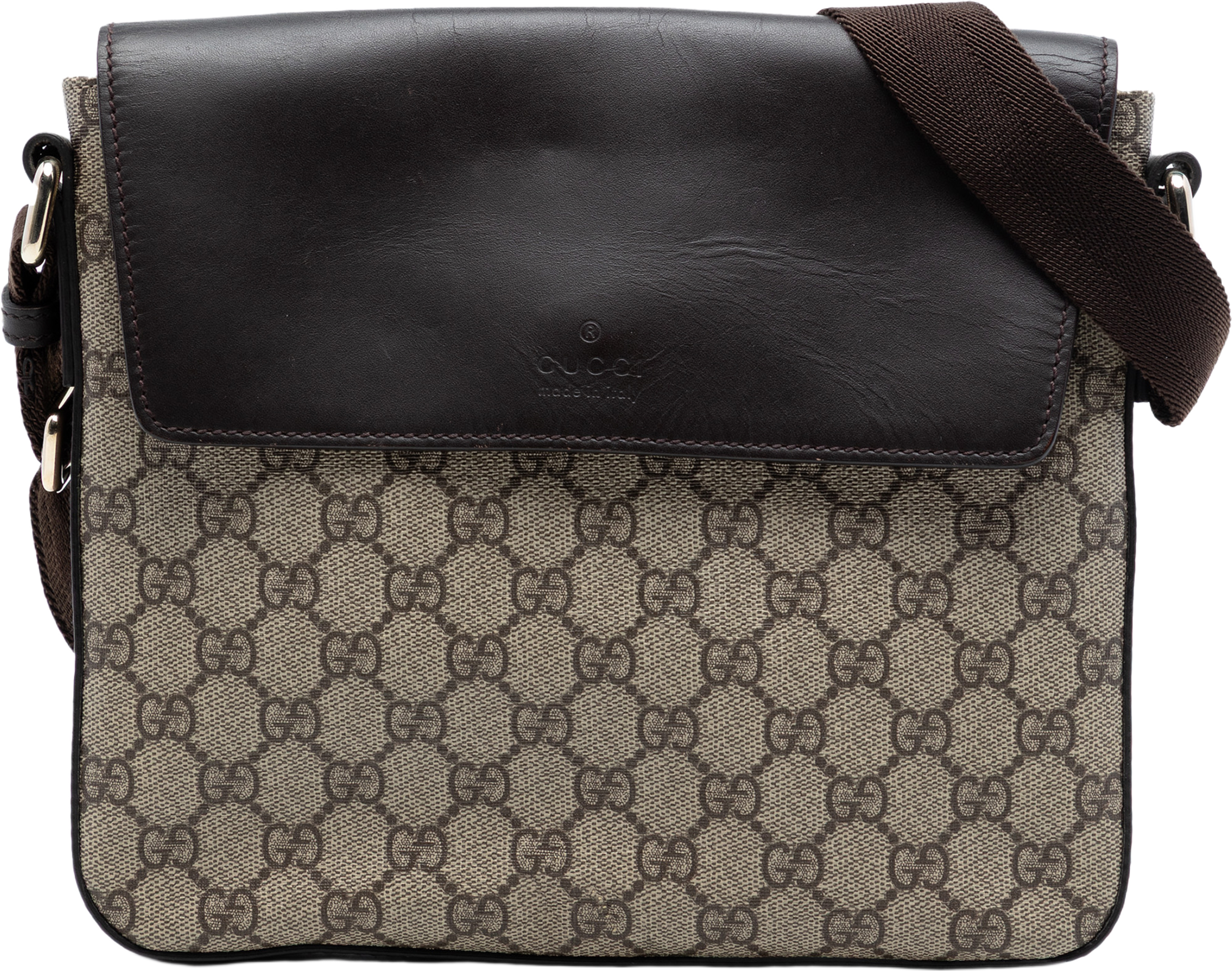 Gucci Gg Supreme Messenger Bag, från Luxclusif, i färgen beige. Klicka för att öppna bilden i stort format