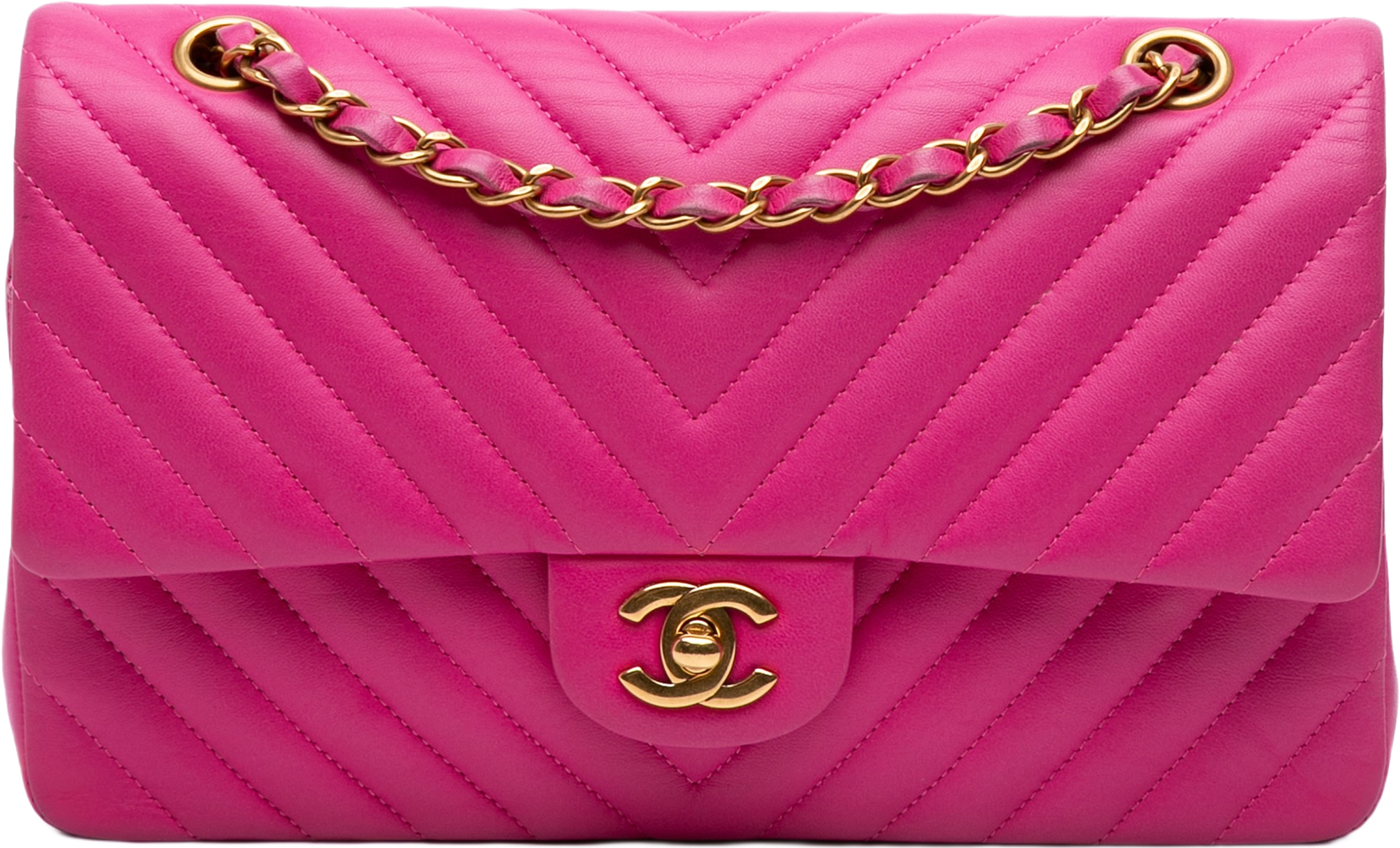 Chanel Medium Classic Chevron Lambskin Double Flap