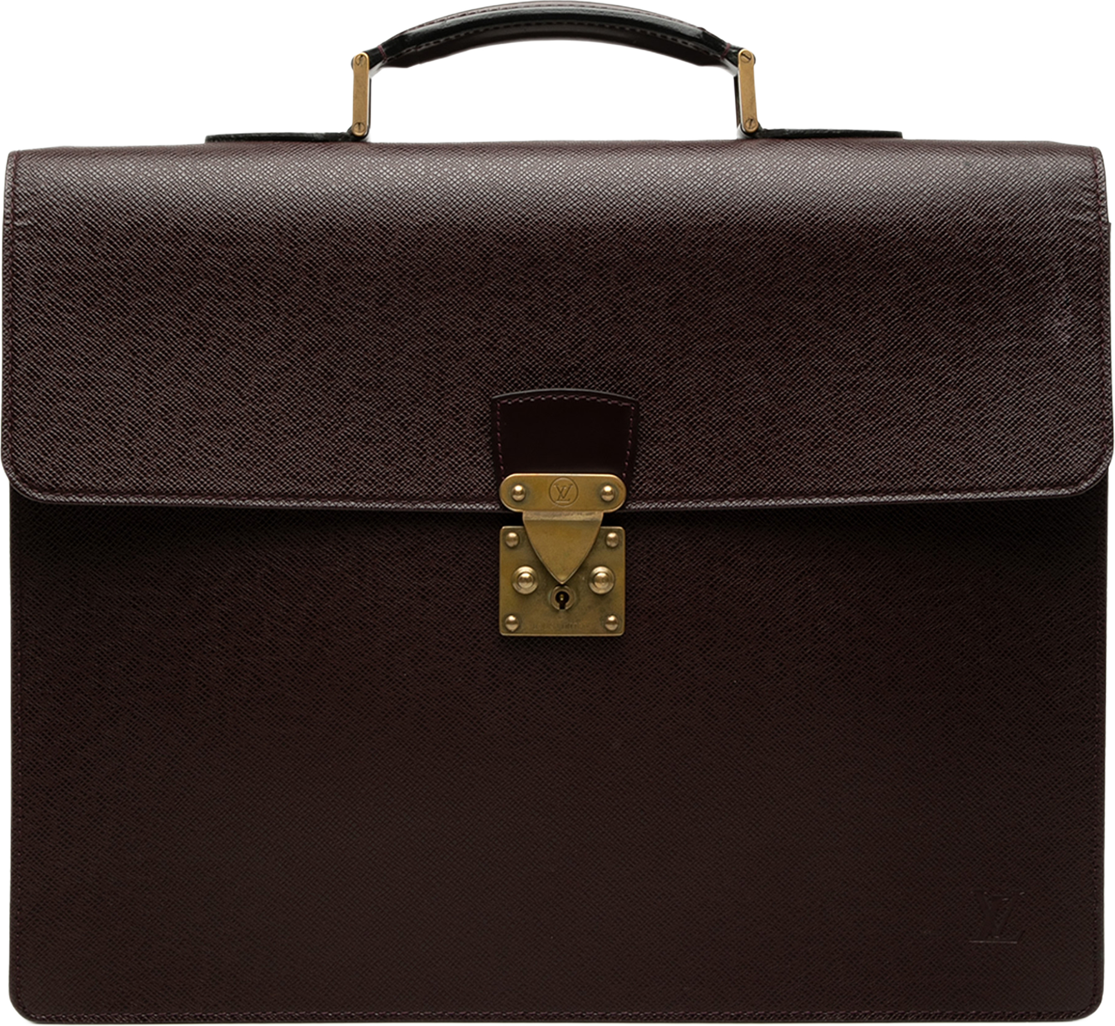 Louis Vuitton Taiga Moskova Briefcase, från Luxclusif, i färgen bordeaux. Klicka för att öppna bilden i stort format