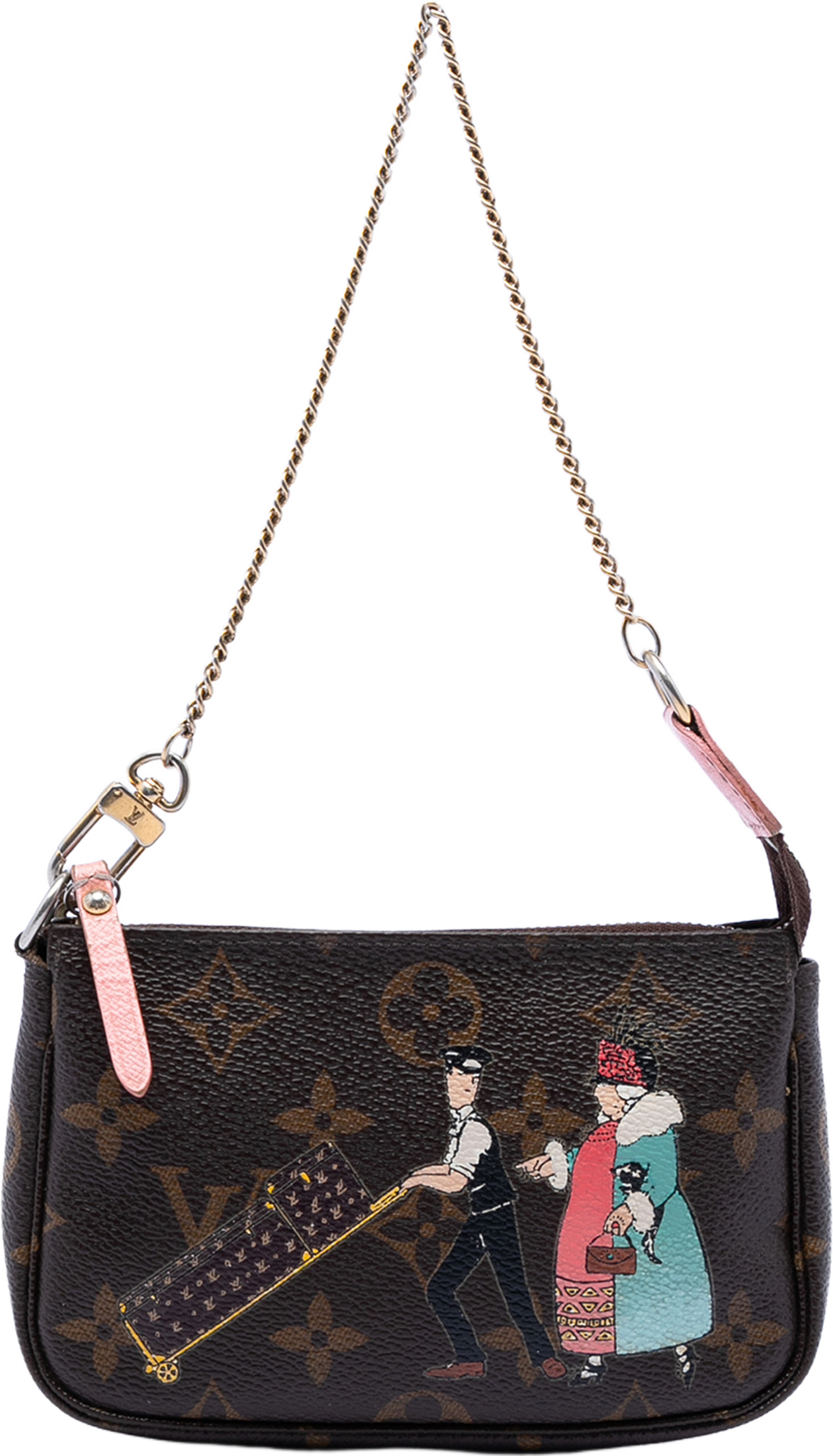 Louis Vuitton Monogram Illustre Mini Pochette Accessories, från Luxclusif, i färgen brown. Klicka för att öppna bilden i stort format