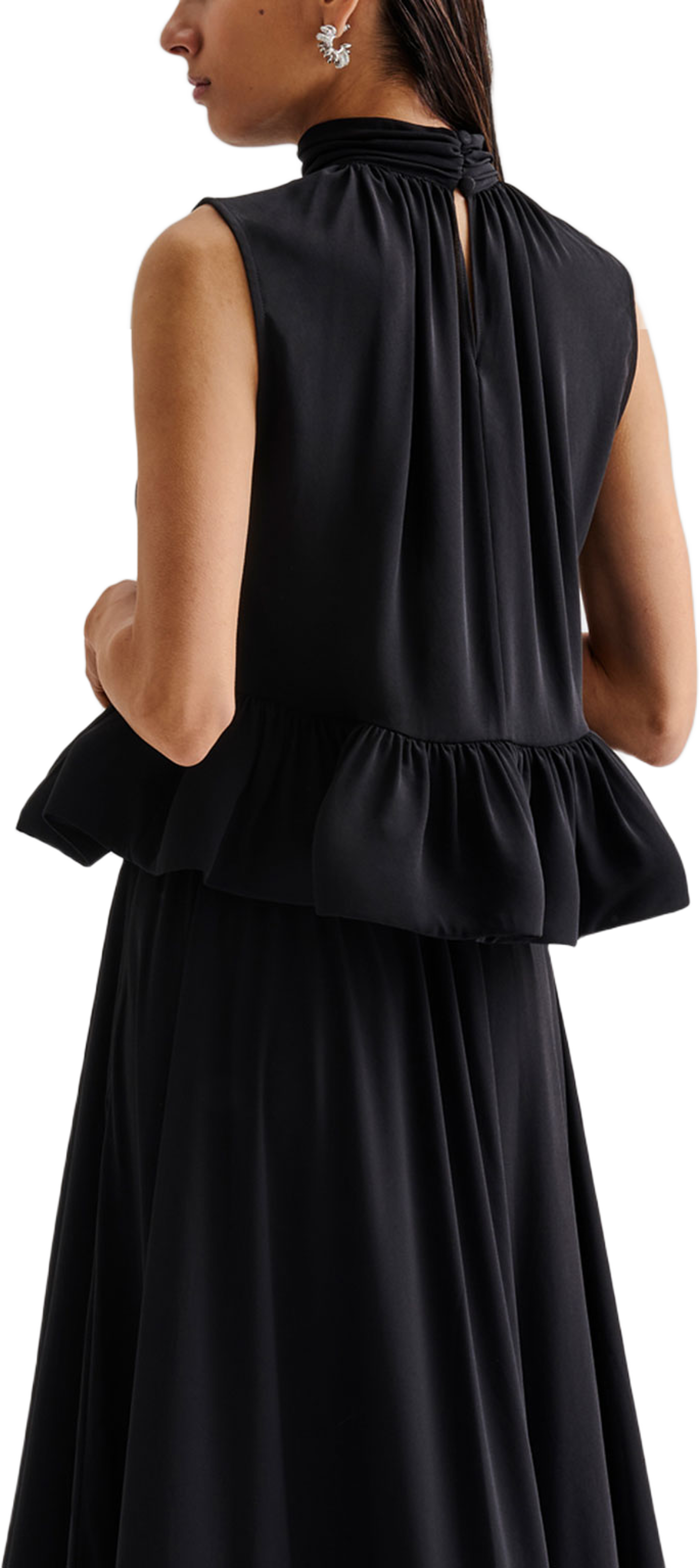 Lune Halterneck Frilled Hem Blouse