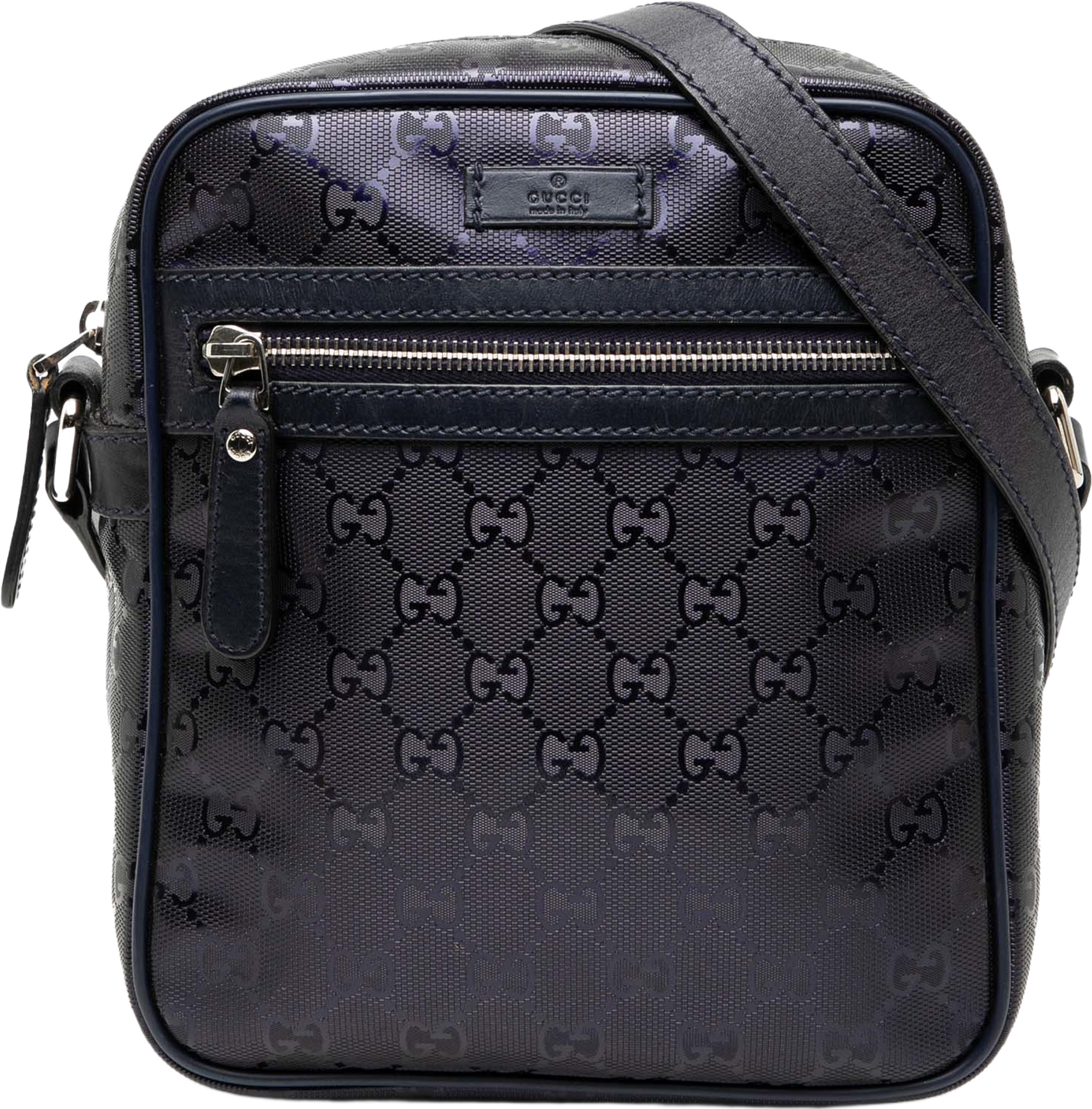 Gucci Gg Imprime Crossbody, från Luxclusif, i färgen navy. Klicka för att öppna bilden i stort format