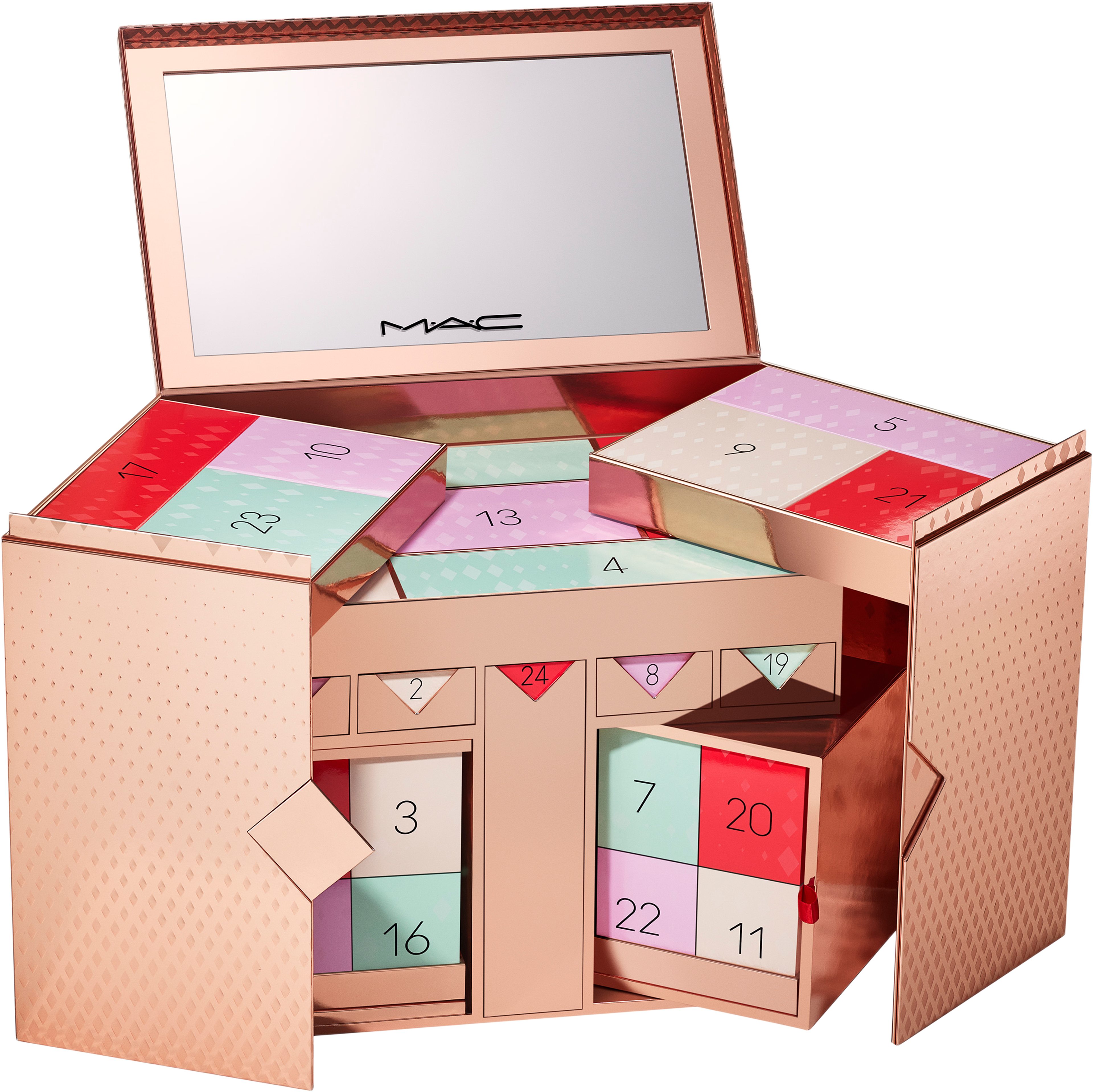 24 Mystery Must-Haves Advent Calendar, från MAC Cosmetics. Klicka för att öppna bilden i stort format