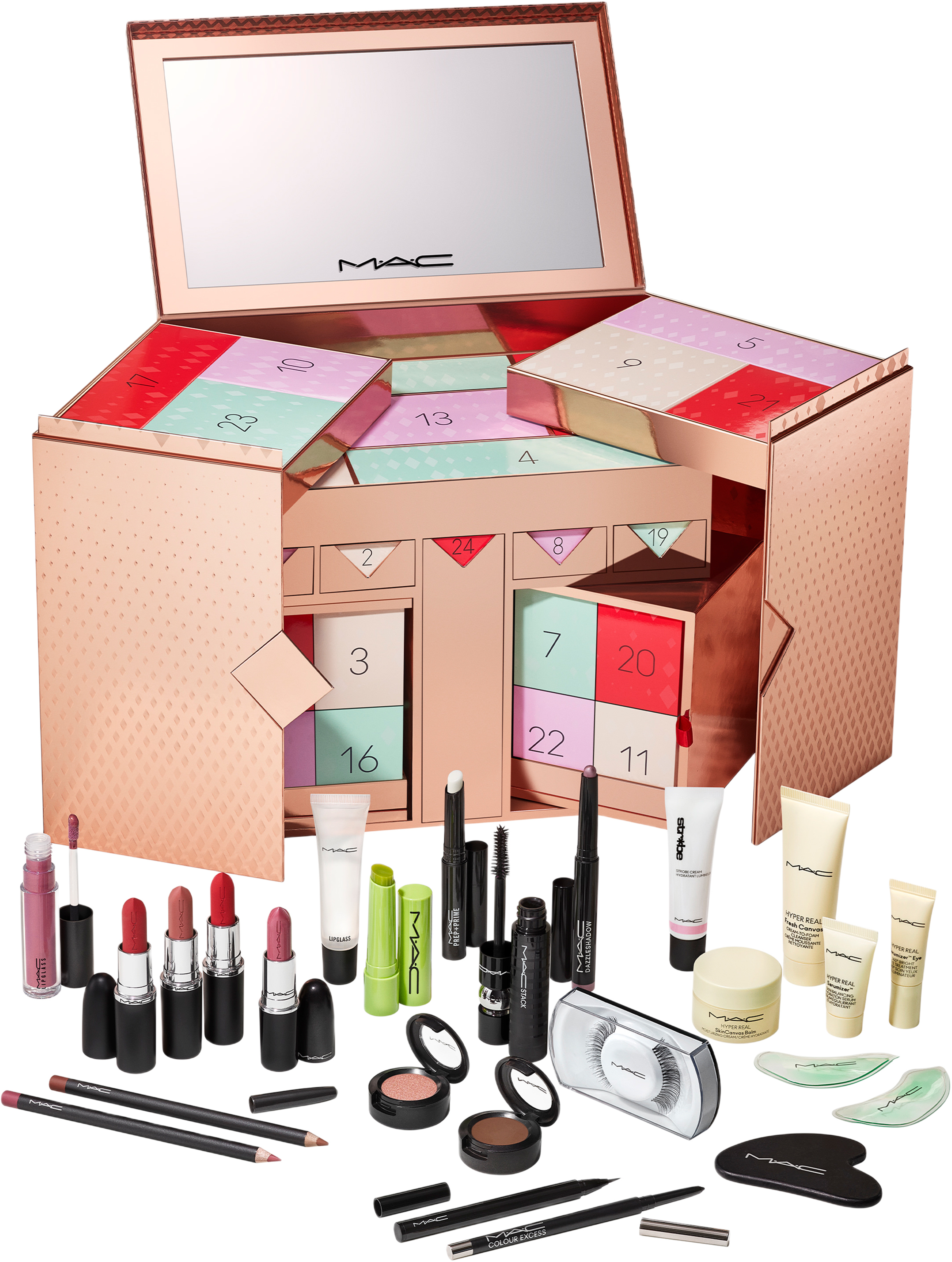 24 Mystery Must-Haves Advent Calendar, från MAC Cosmetics. Klicka för att öppna bilden i stort format