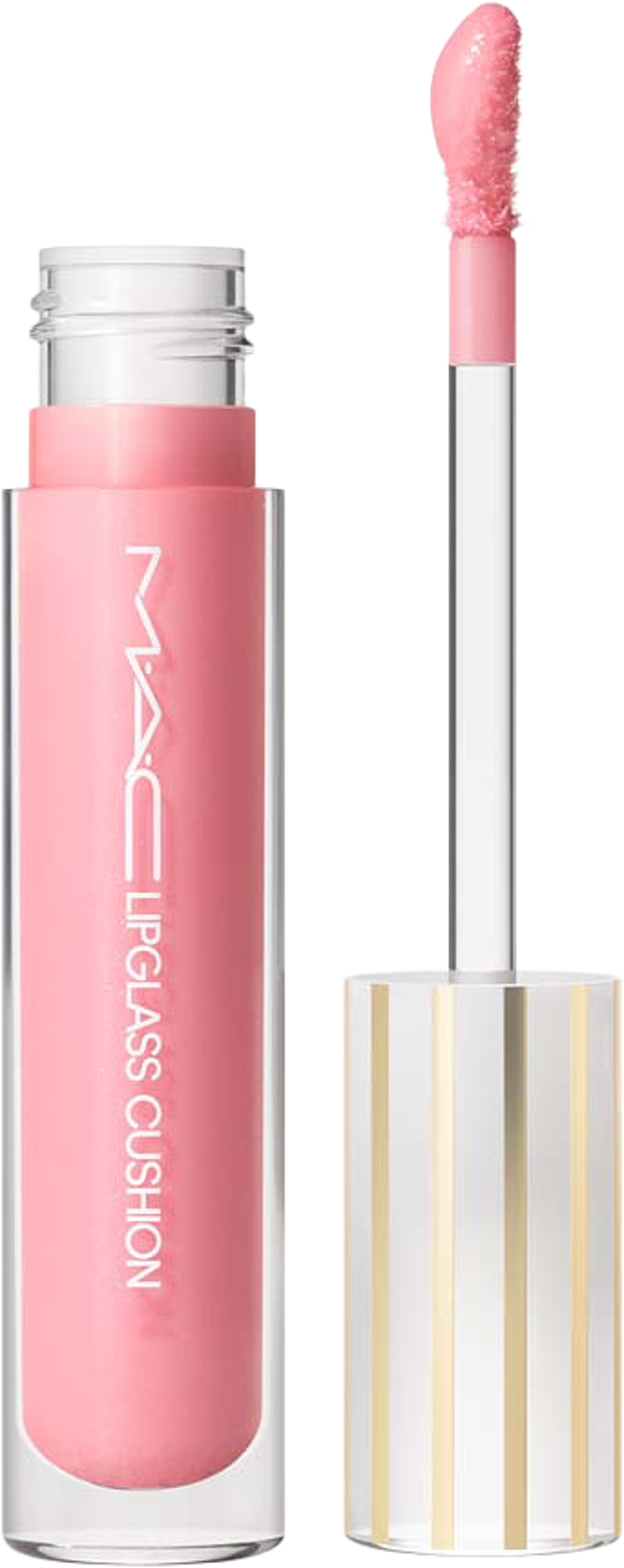 Lipglass Cushion High-Pigment Lip Oil, från MAC Cosmetics, i färgen Yum Yum. Klicka för att öppna bilden i stort format
